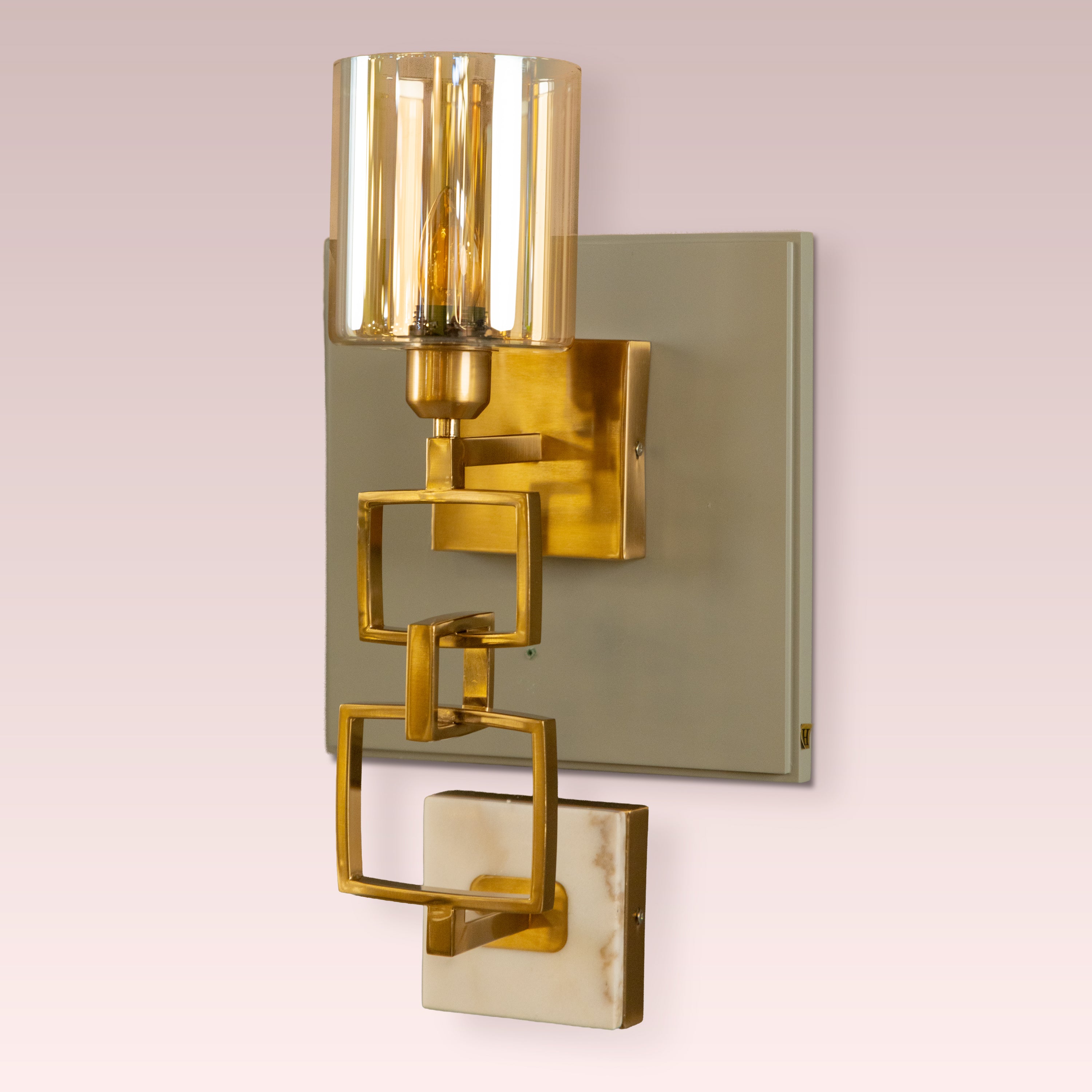Dynasty Aurum Marble (Gold,Amber) Wall Light