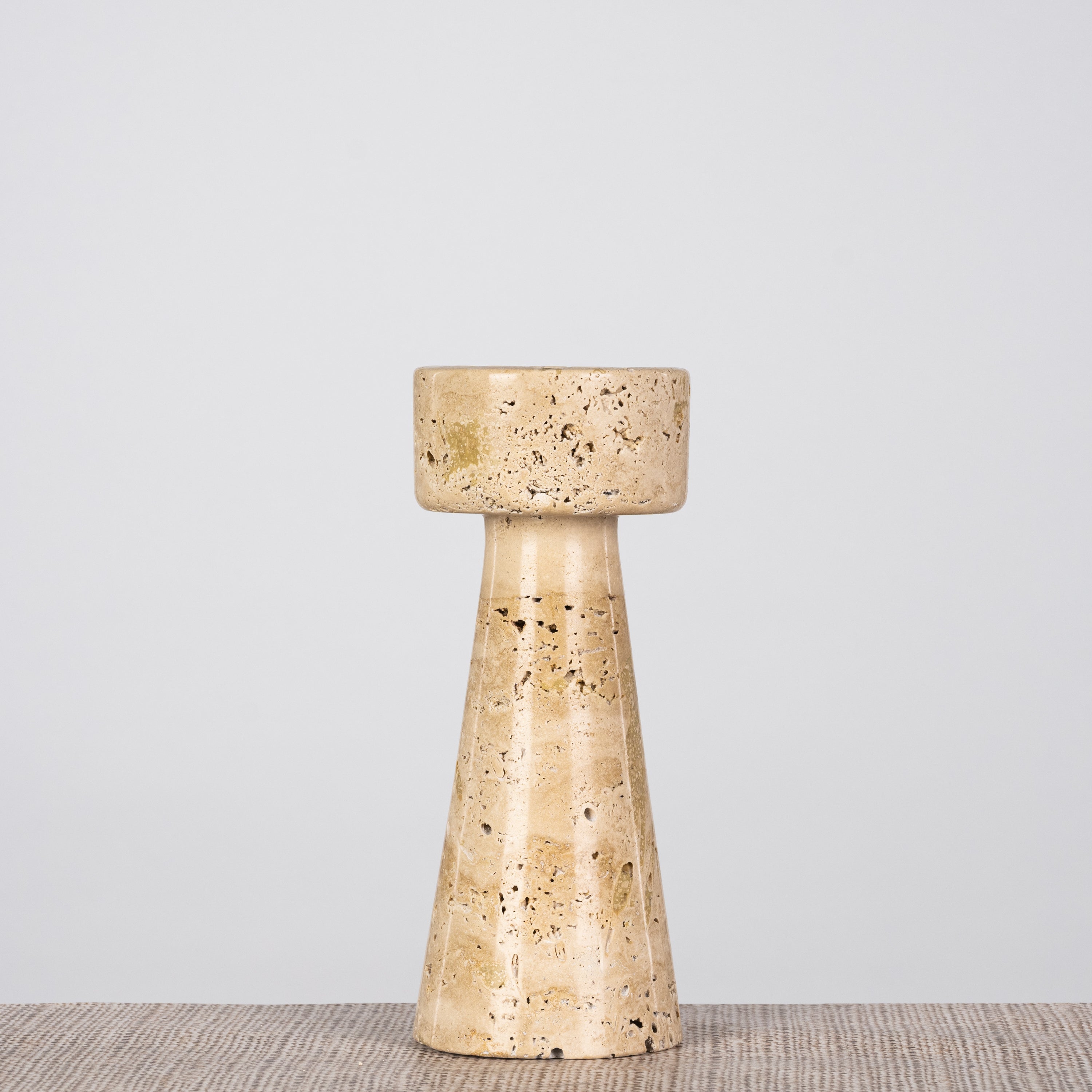 Twinning Sable (Large, Beige) Marble Candle Holder