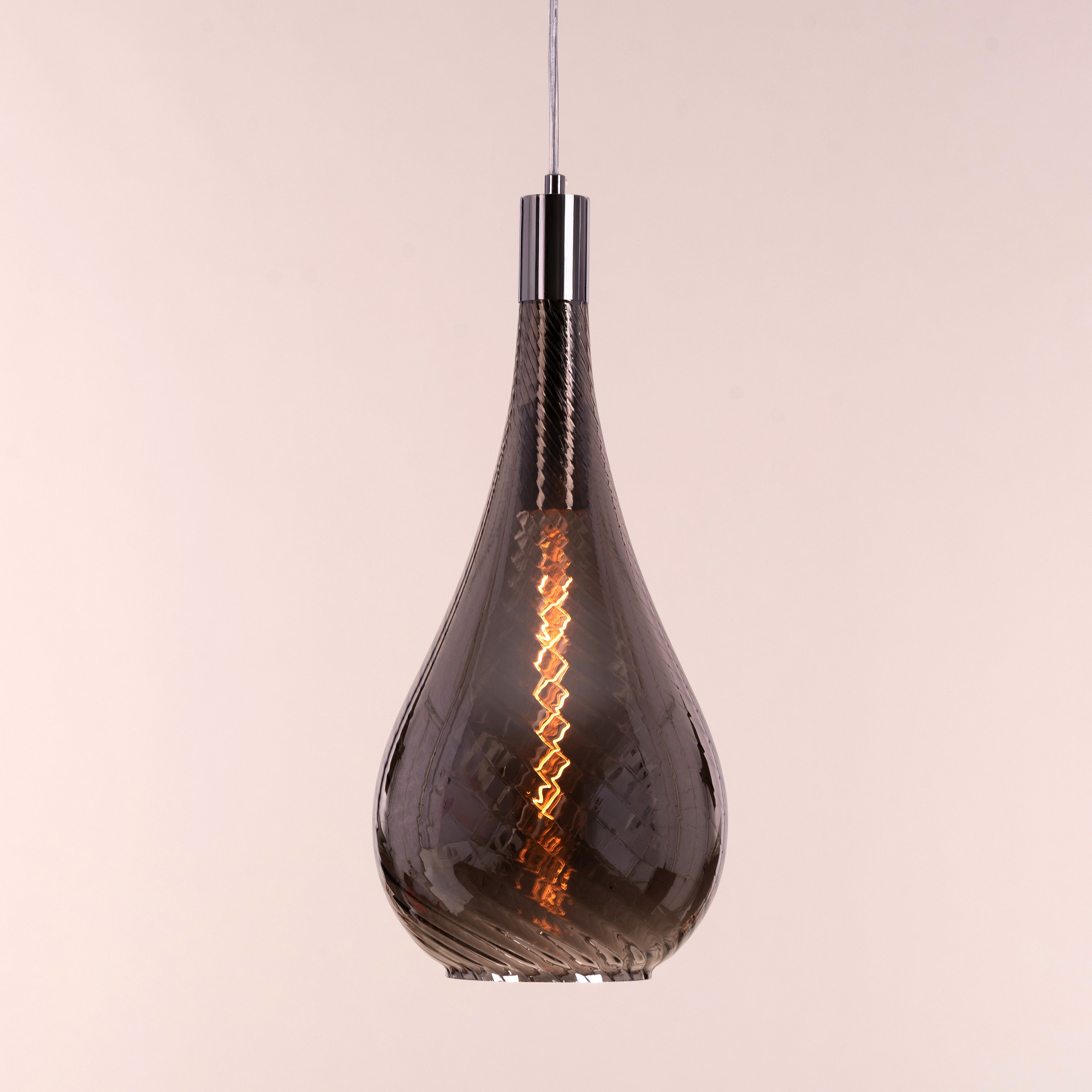 Keep My Love (Smokey Grey) Glass Pendant Light