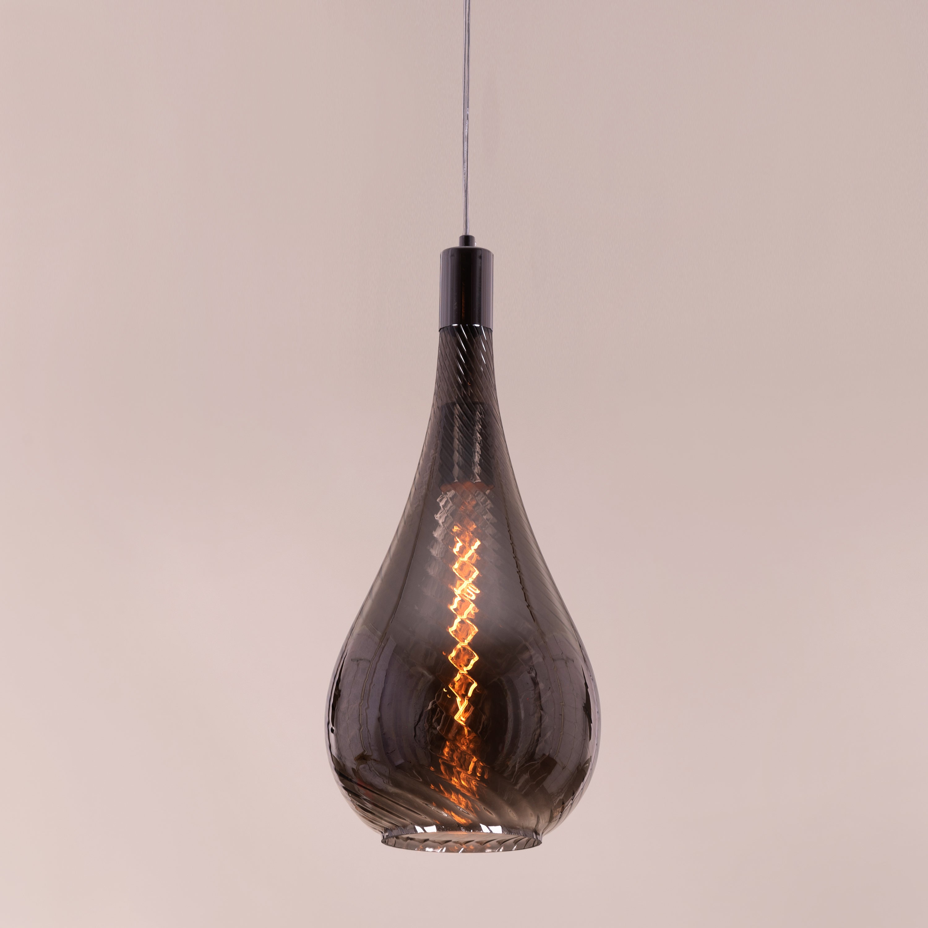 Keep My Love (Smokey Grey) Glass Pendant Light