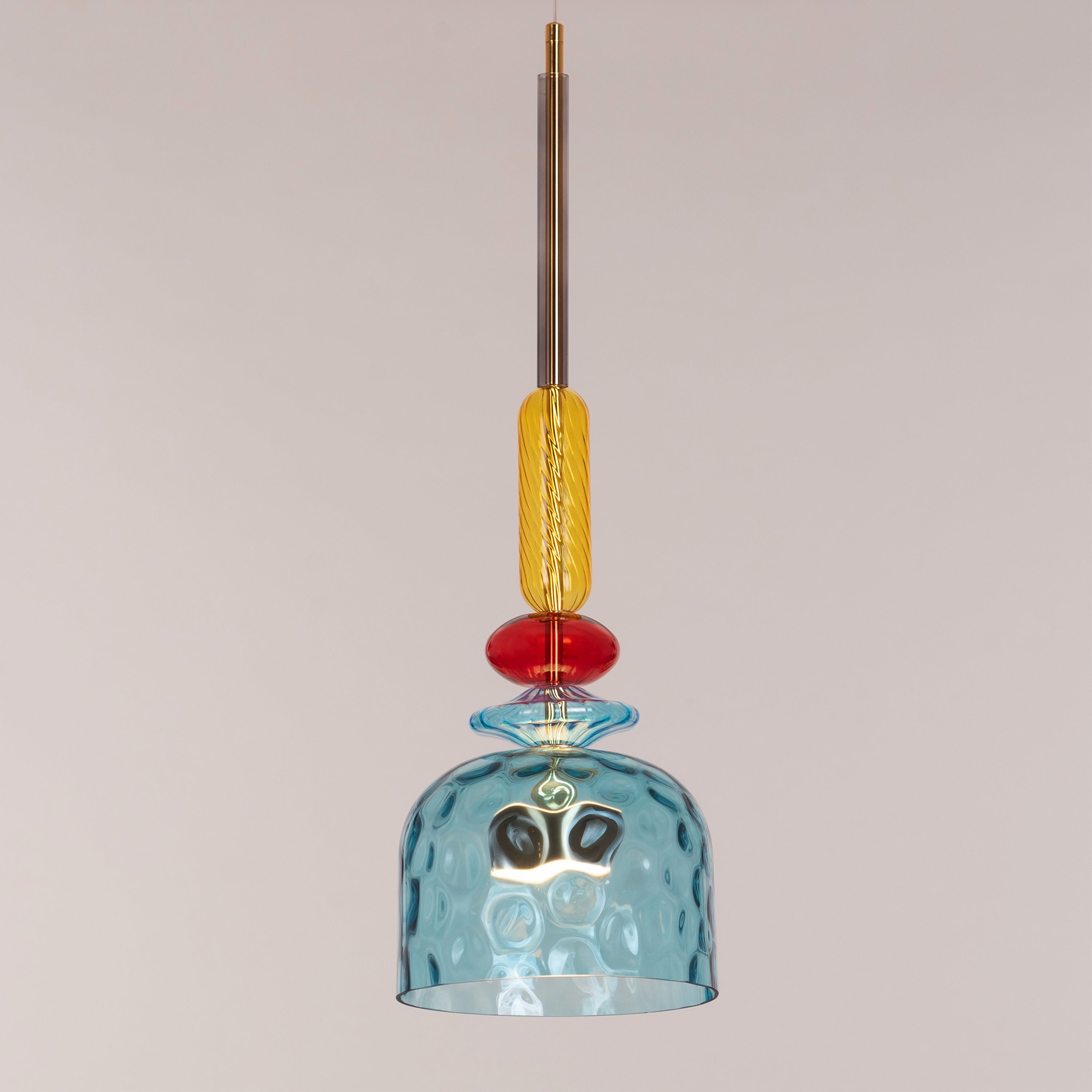 Hawaiian Cocktail (Blue, Built-In LED) Glass Pendant Light
