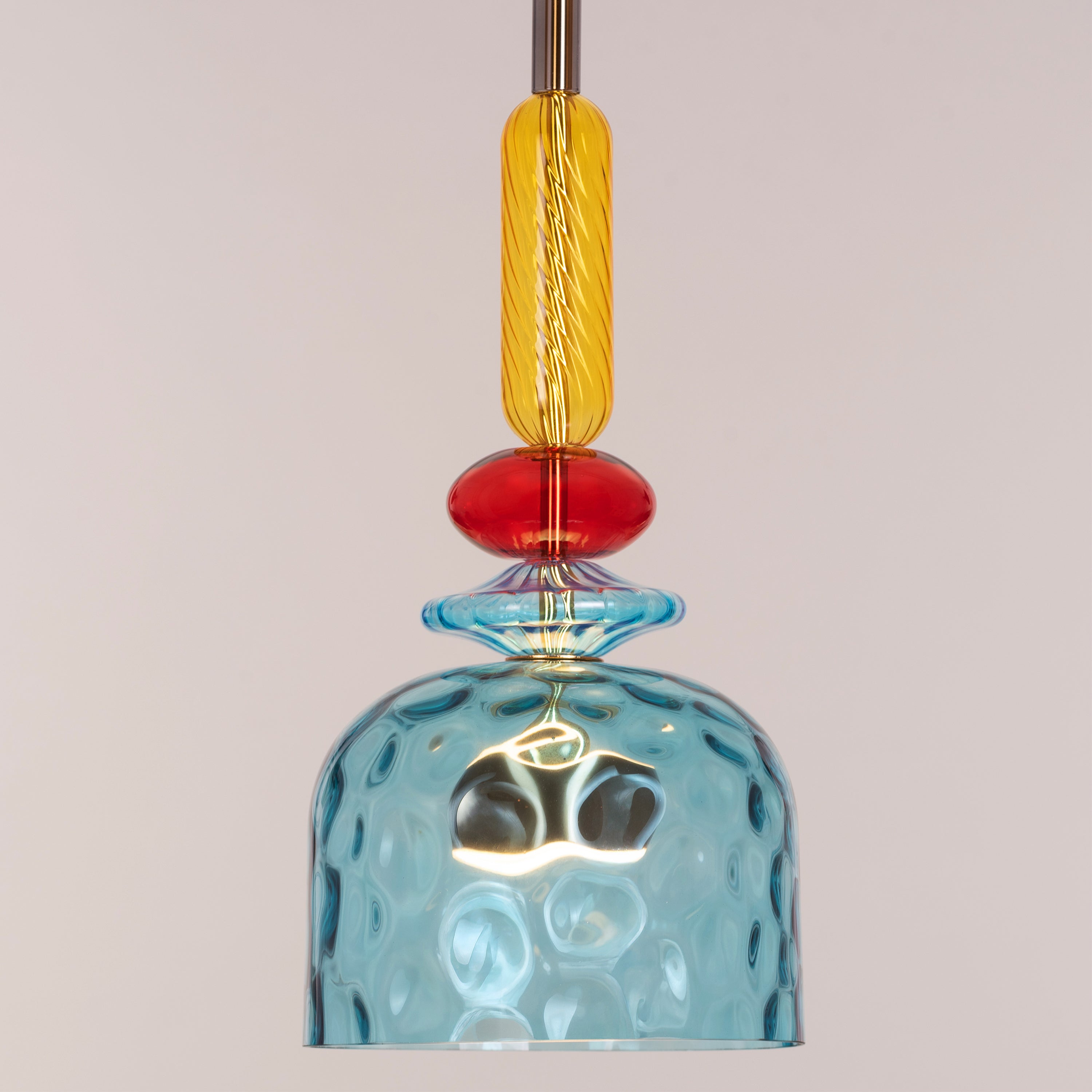 Hawaiian Cocktail (Blue, Built-In LED) Glass Pendant Light