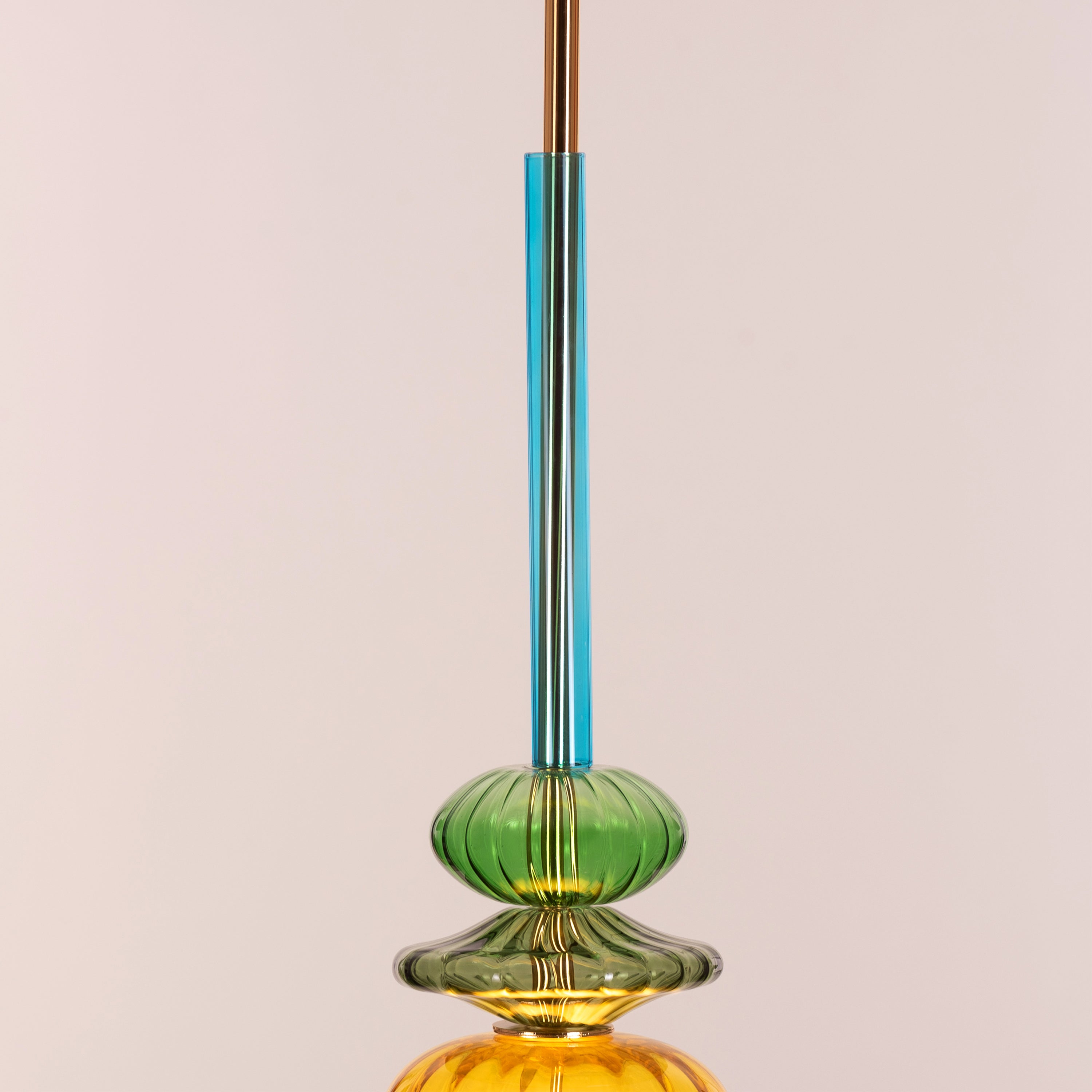 Tropical Treat (Gold, Built-In LED) Glass Pendant Light