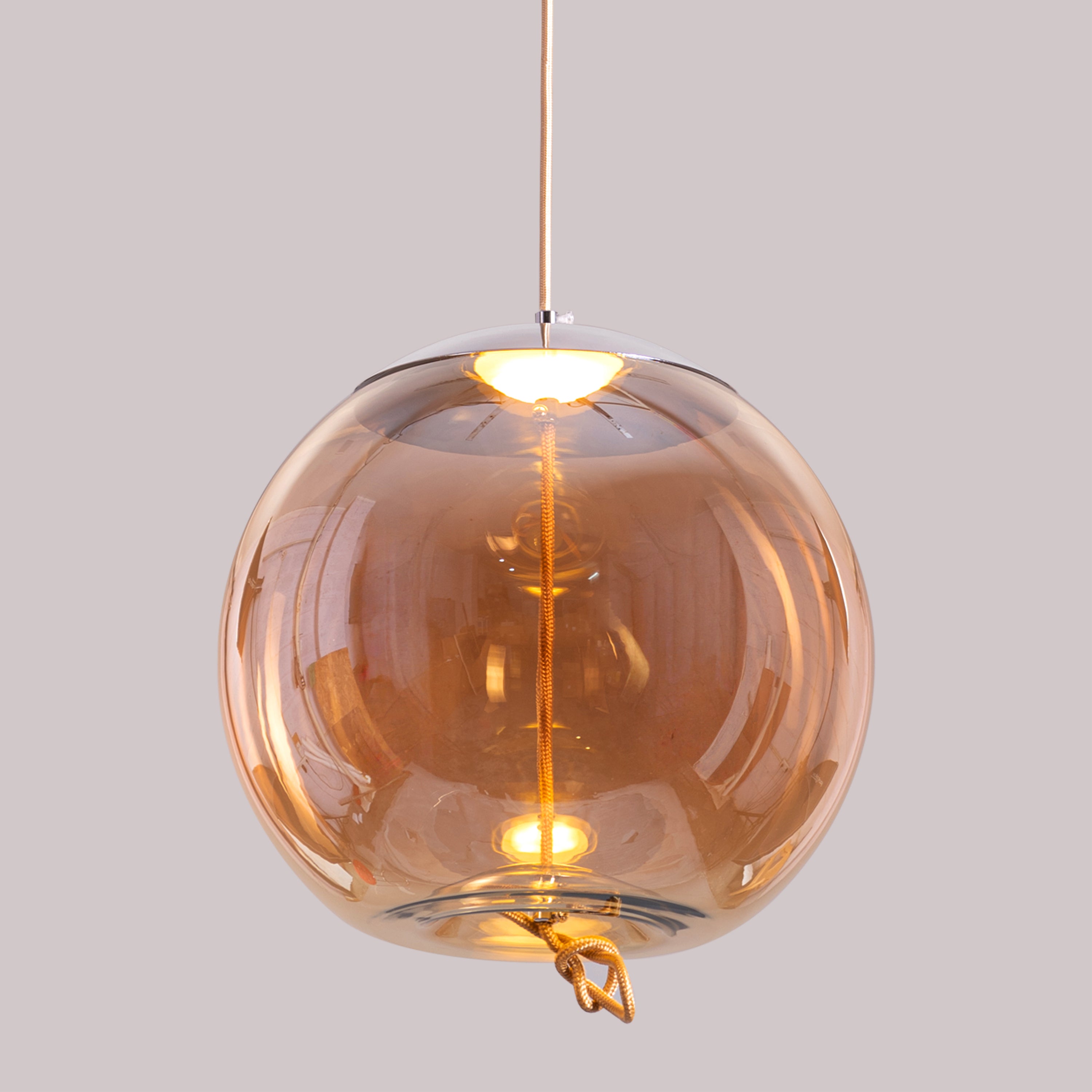 Motivation (Amber, Built-In LED) Glass Pendant Light
