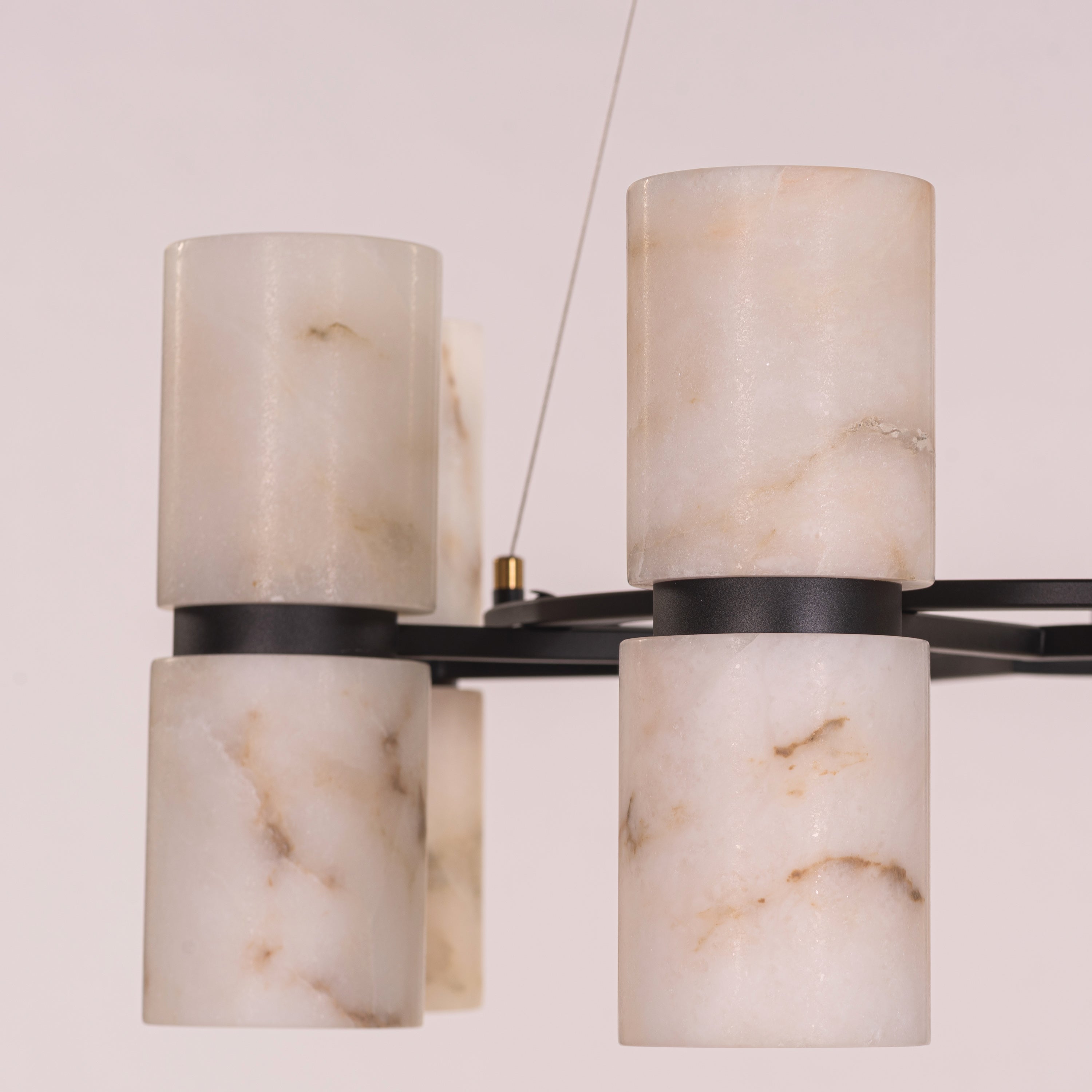 In Another Time (Black) Alabaster Chandelier