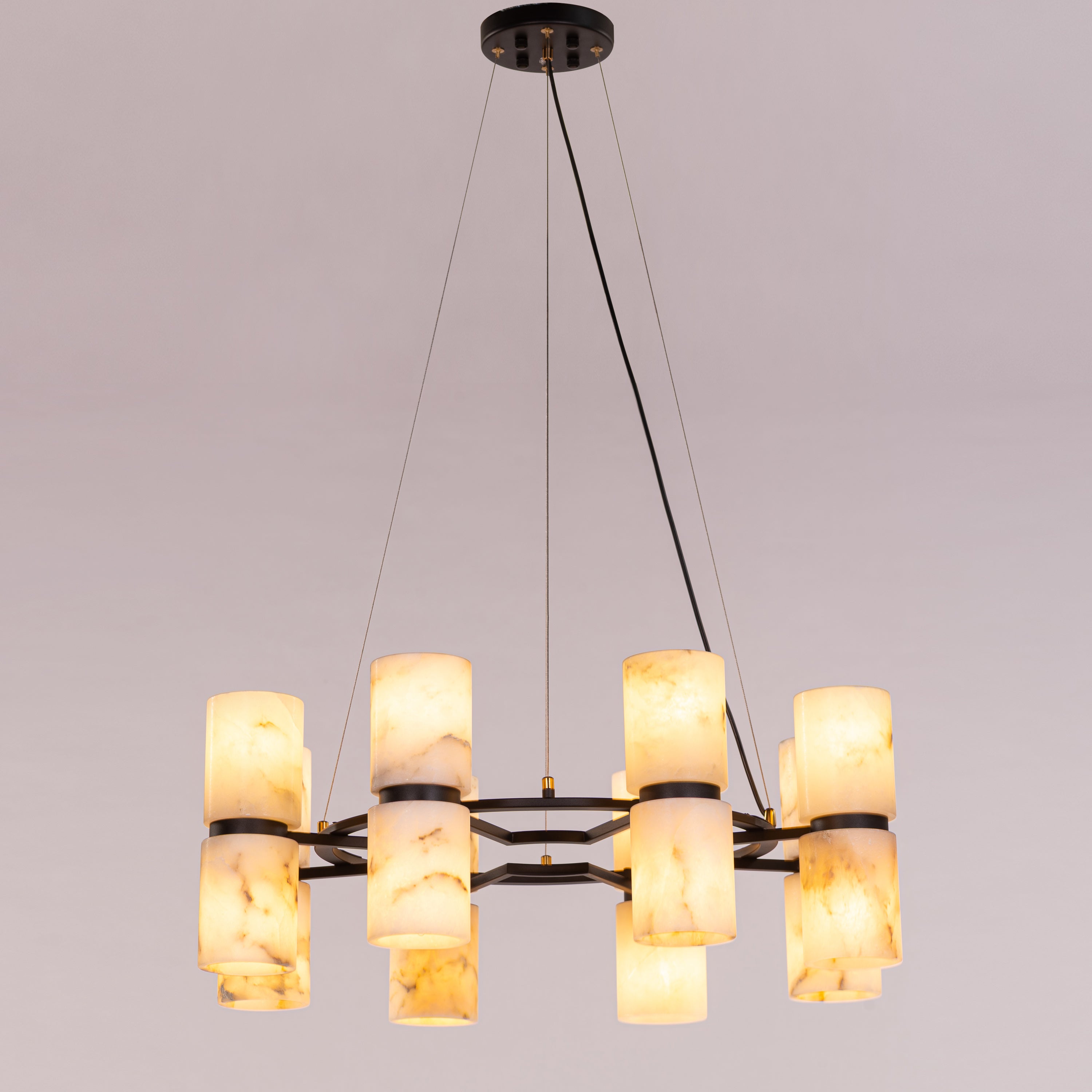 In Another Time (Black) Alabaster Chandelier