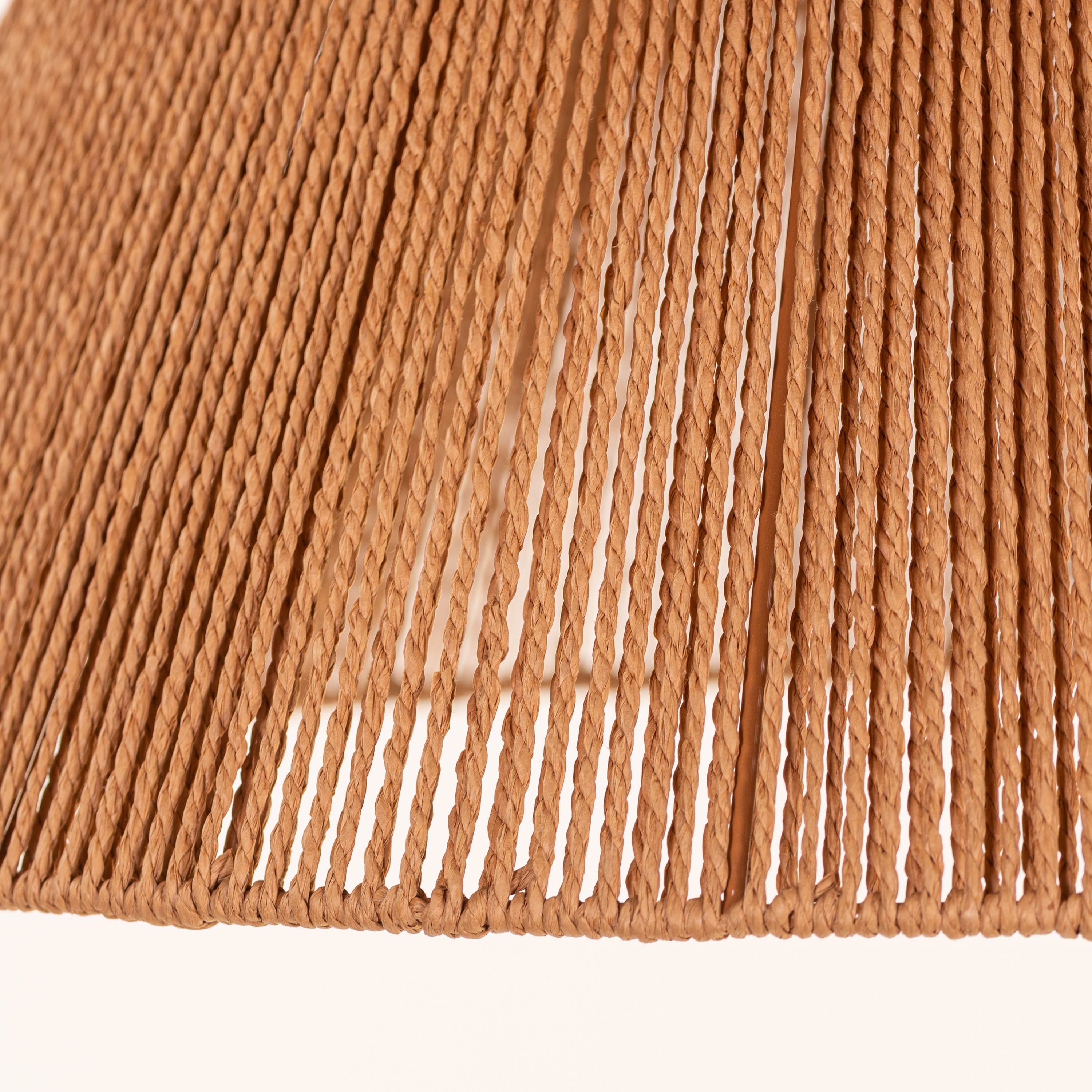 Mykonos Beam (Brown) Rattan Chandelier