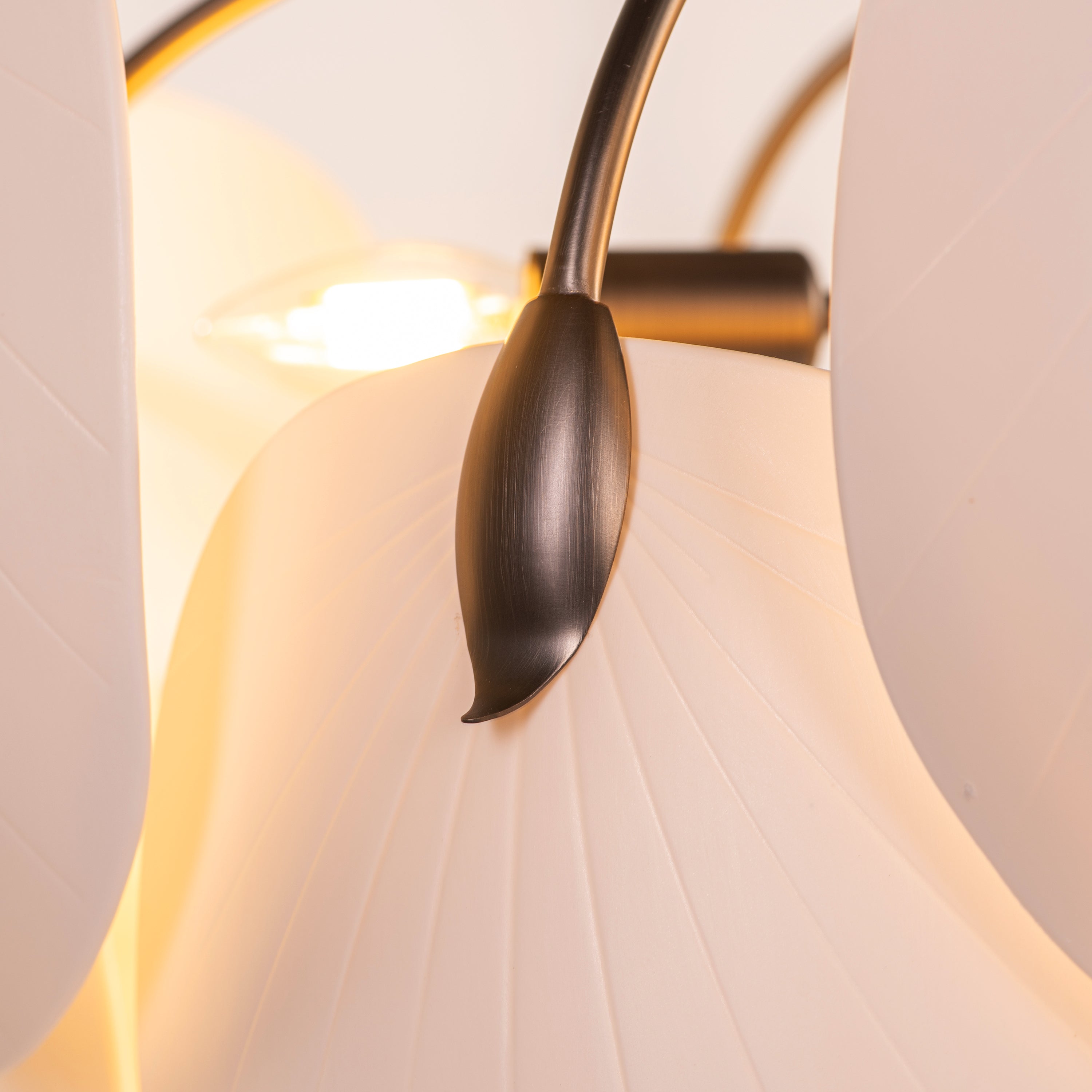 Petaline (Round, Brown, White) Ceramic Chandelier