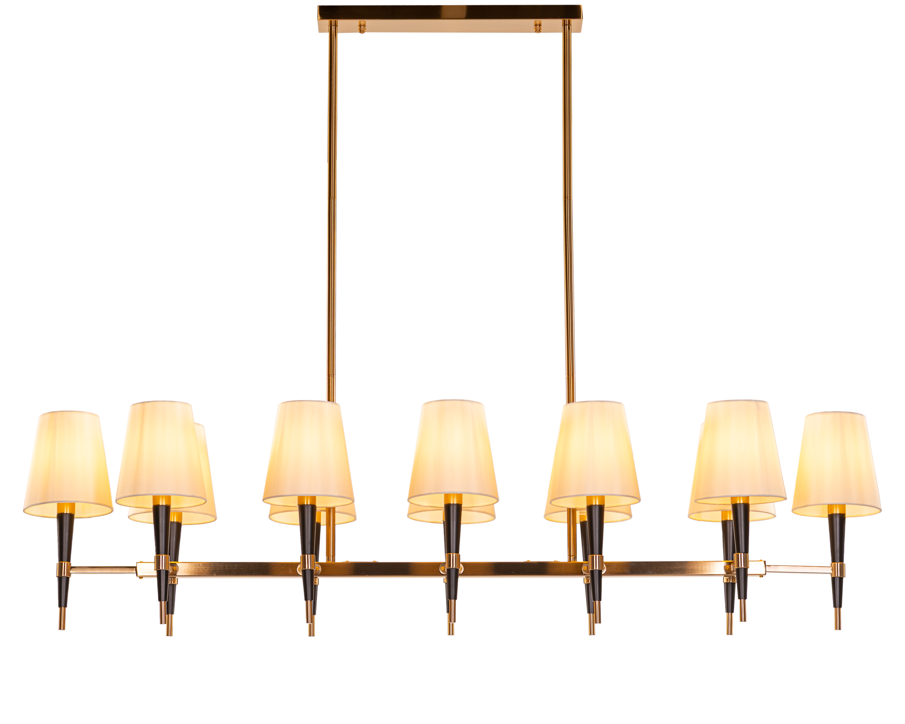 See The Unseen (Black, Gold) Fabric Chandelier