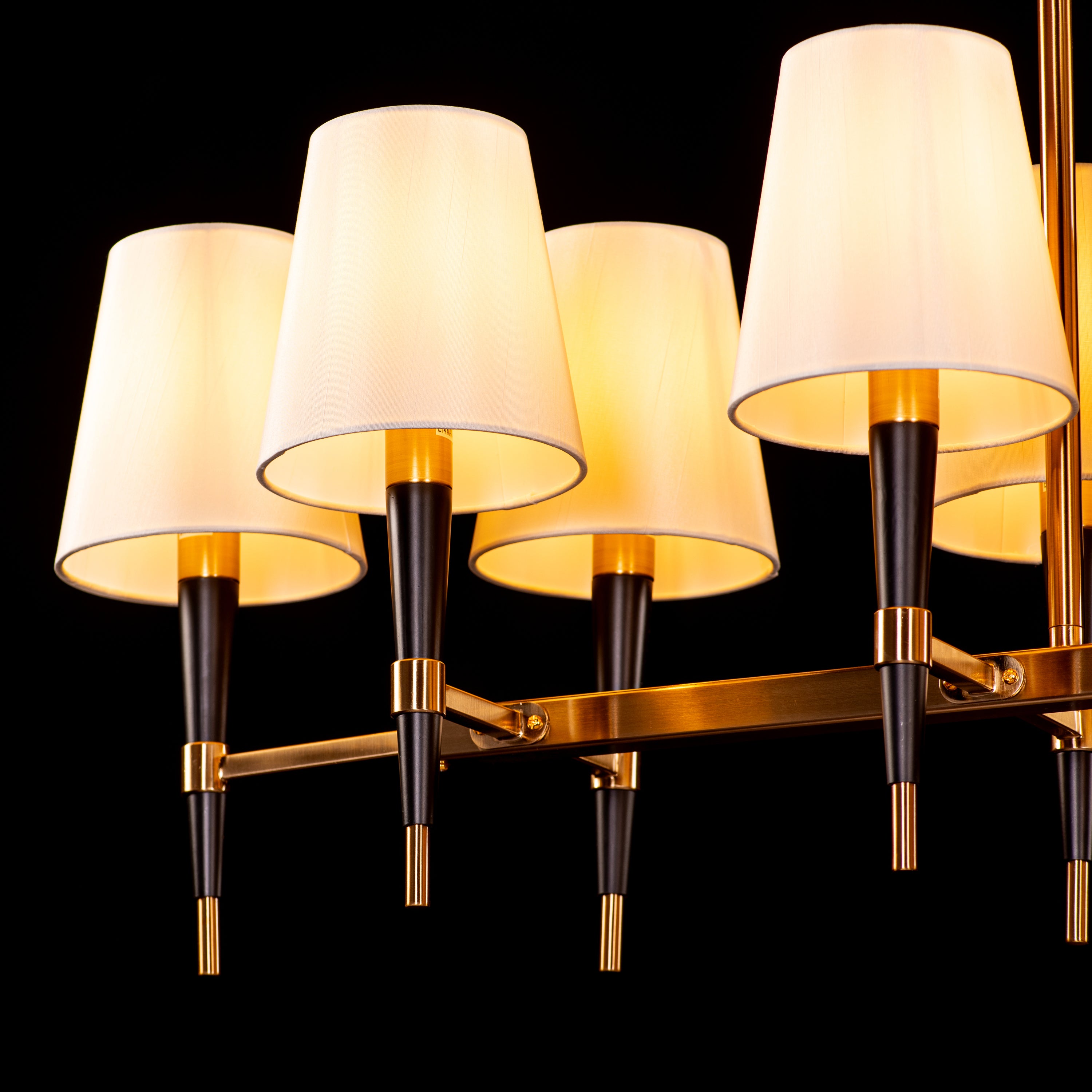See The Unseen (Black, Gold) Fabric Chandelier