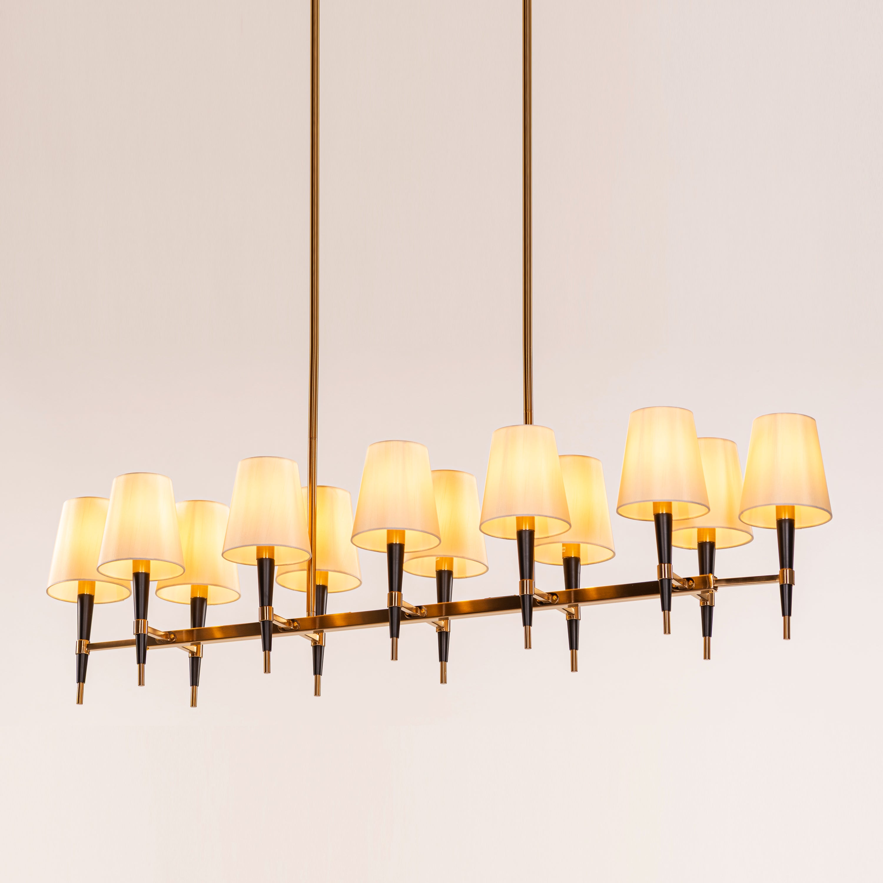 See The Unseen (Black, Gold) Fabric Chandelier