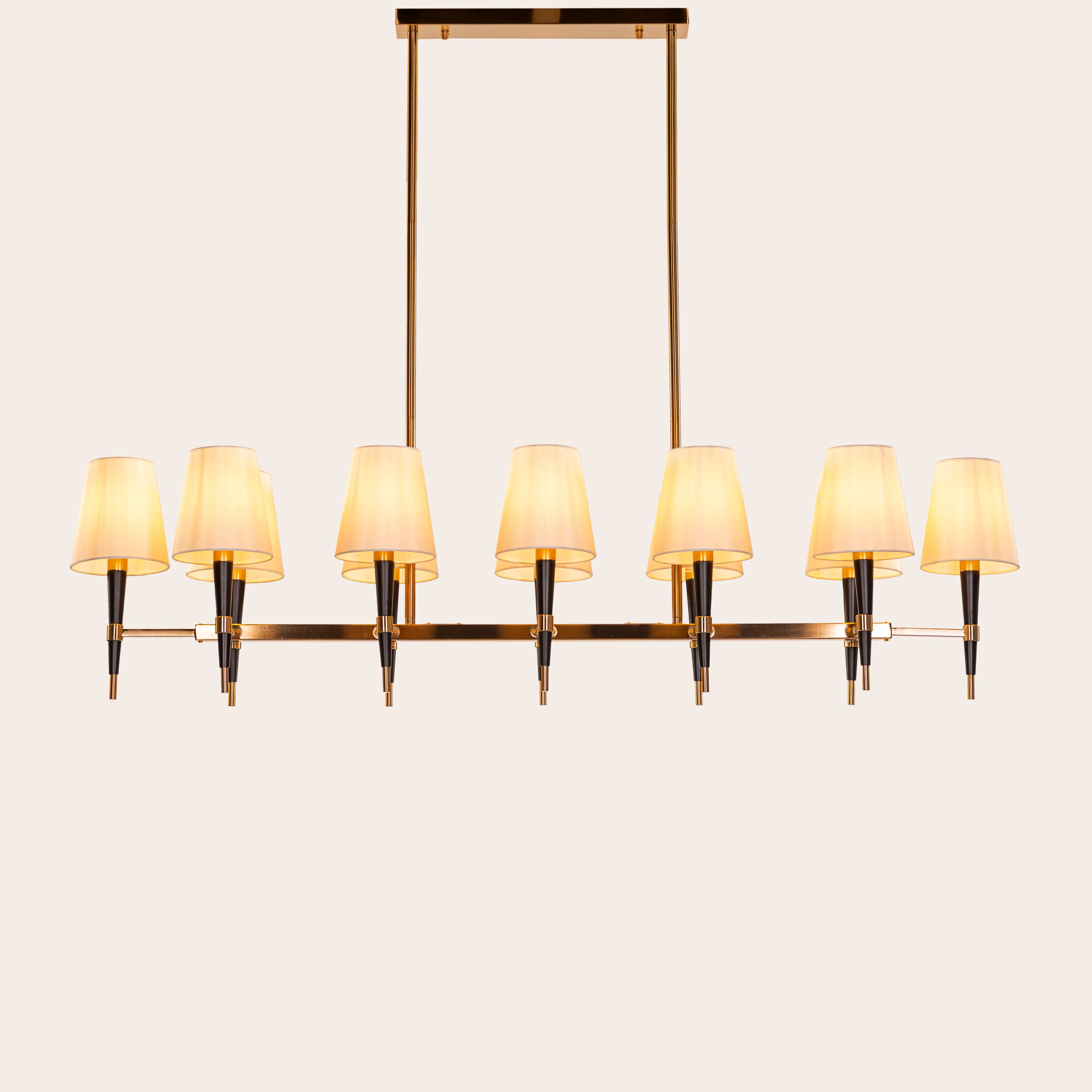 See The Unseen (Black, Gold) Fabric Chandelier