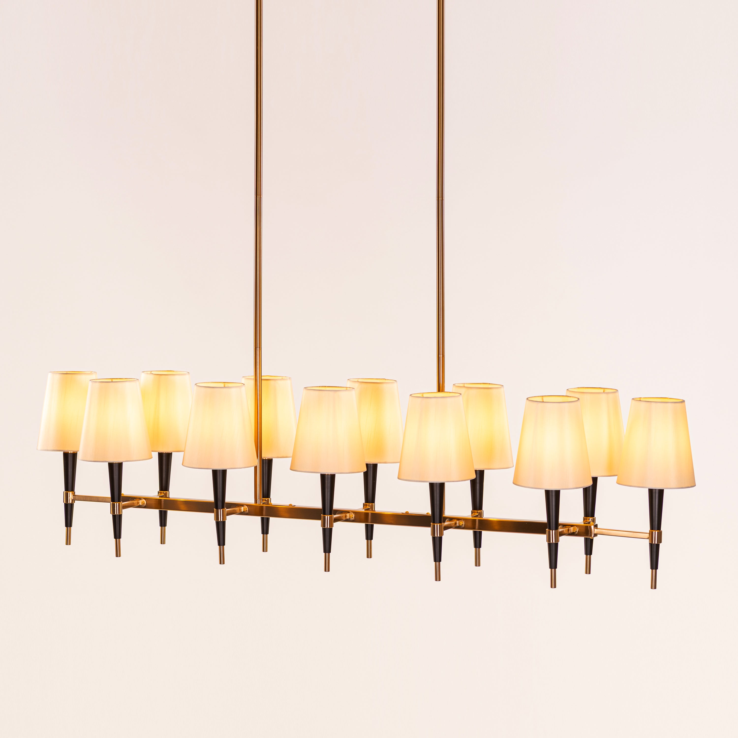 See The Unseen (Black, Gold) Fabric Chandelier