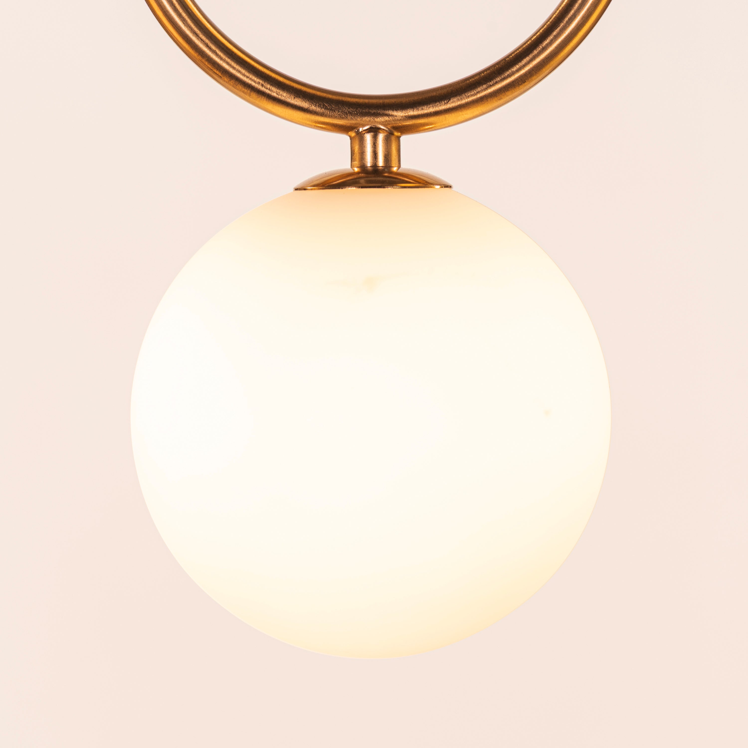 City In Stillness (Gold, White) Glass Chandelier