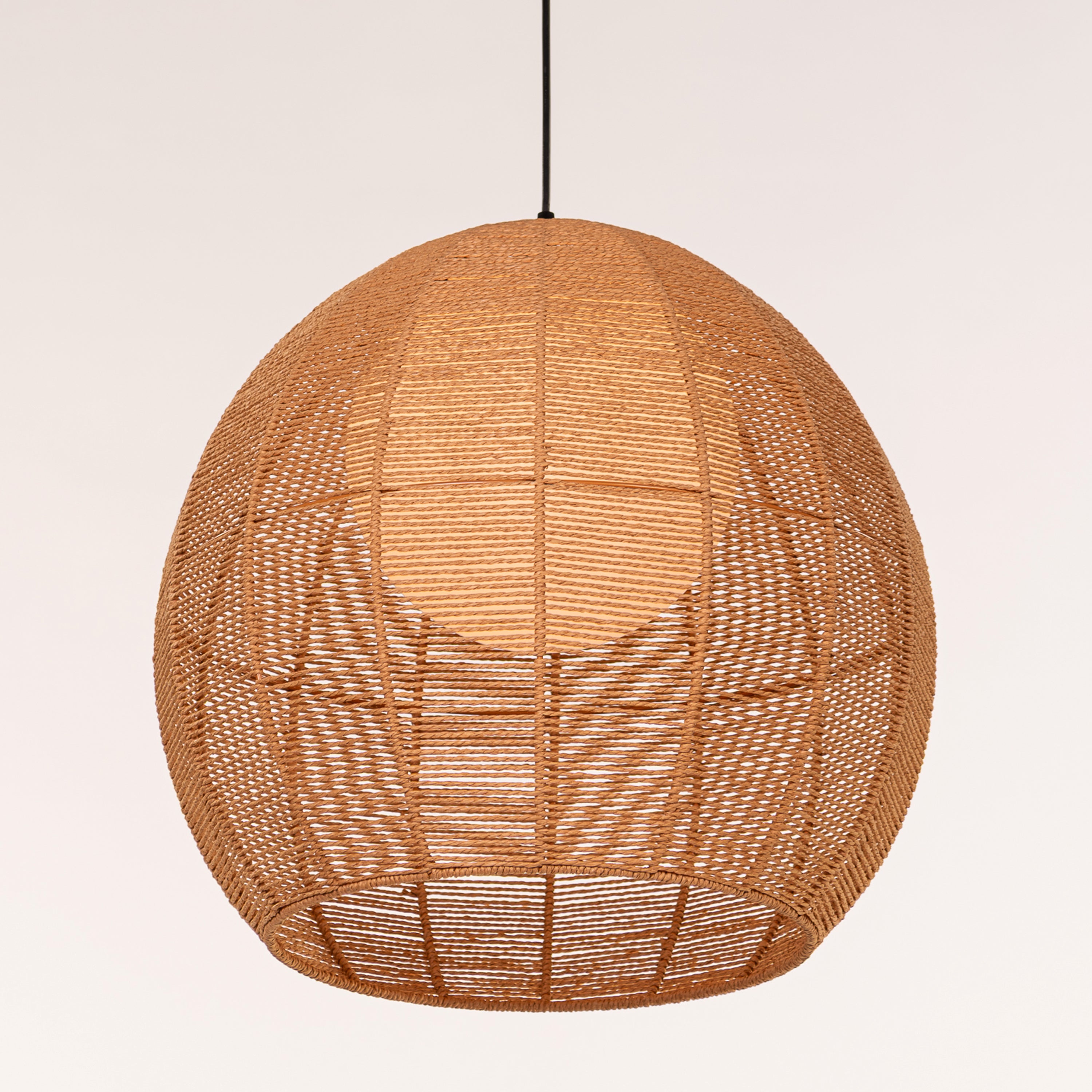 Sundown Cove (Gold, Beige) Rattan Pendant Light
