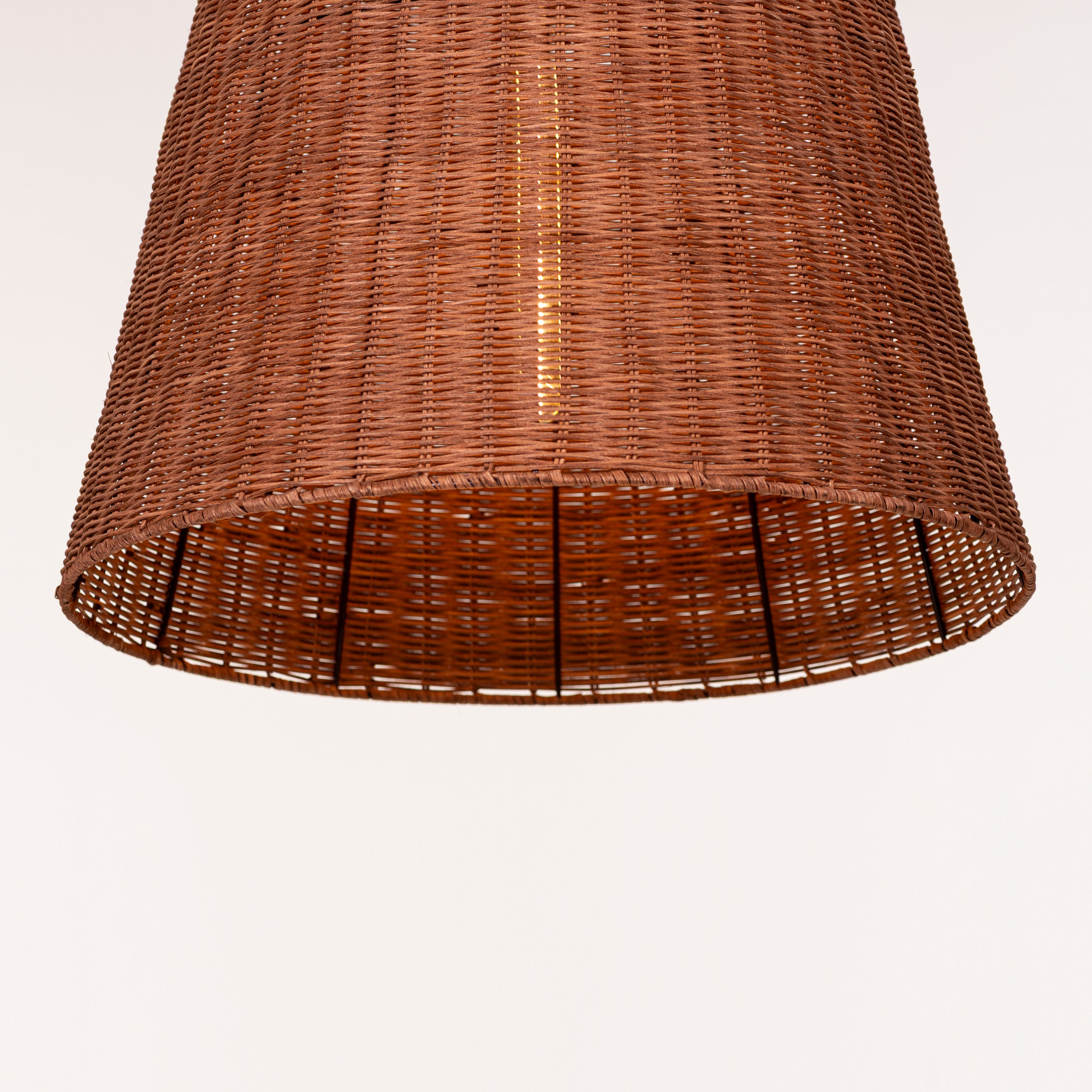 Beachwalk Basket (Black, Beige) Rattan Pendant Light