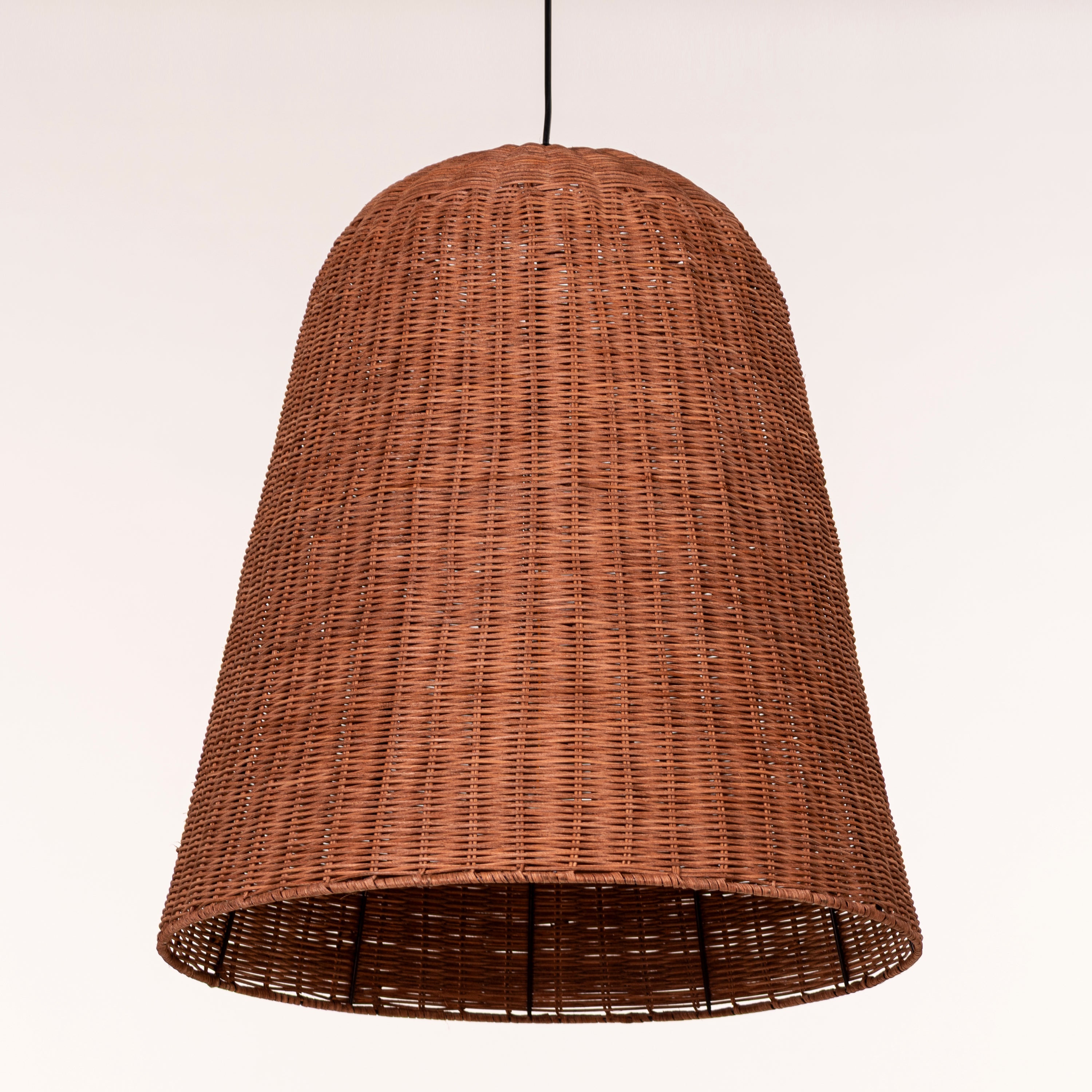 Beachwalk Basket (Black, Beige) Rattan Pendant Light