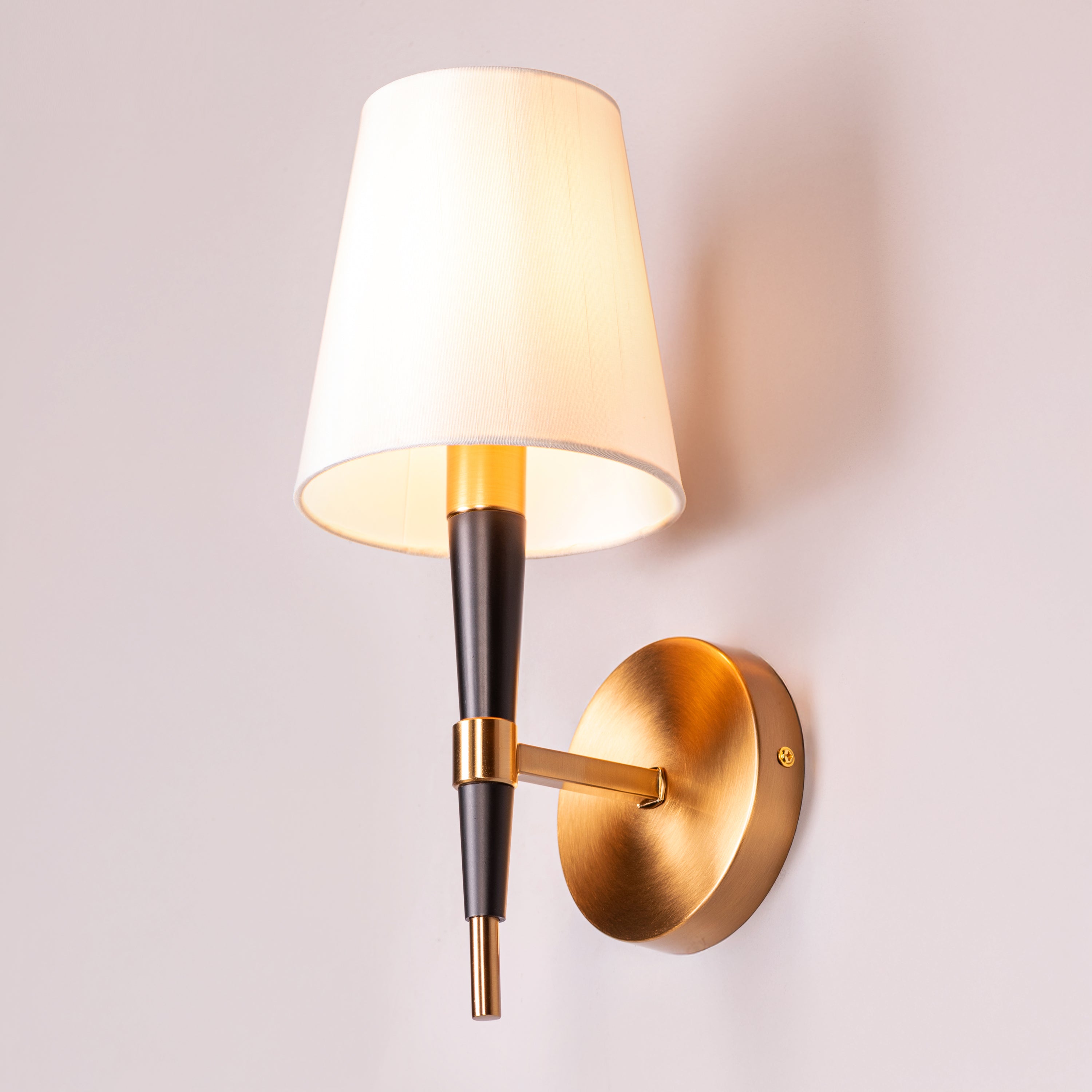 See The Unseen (Black, Gold) Fabric Wall Light