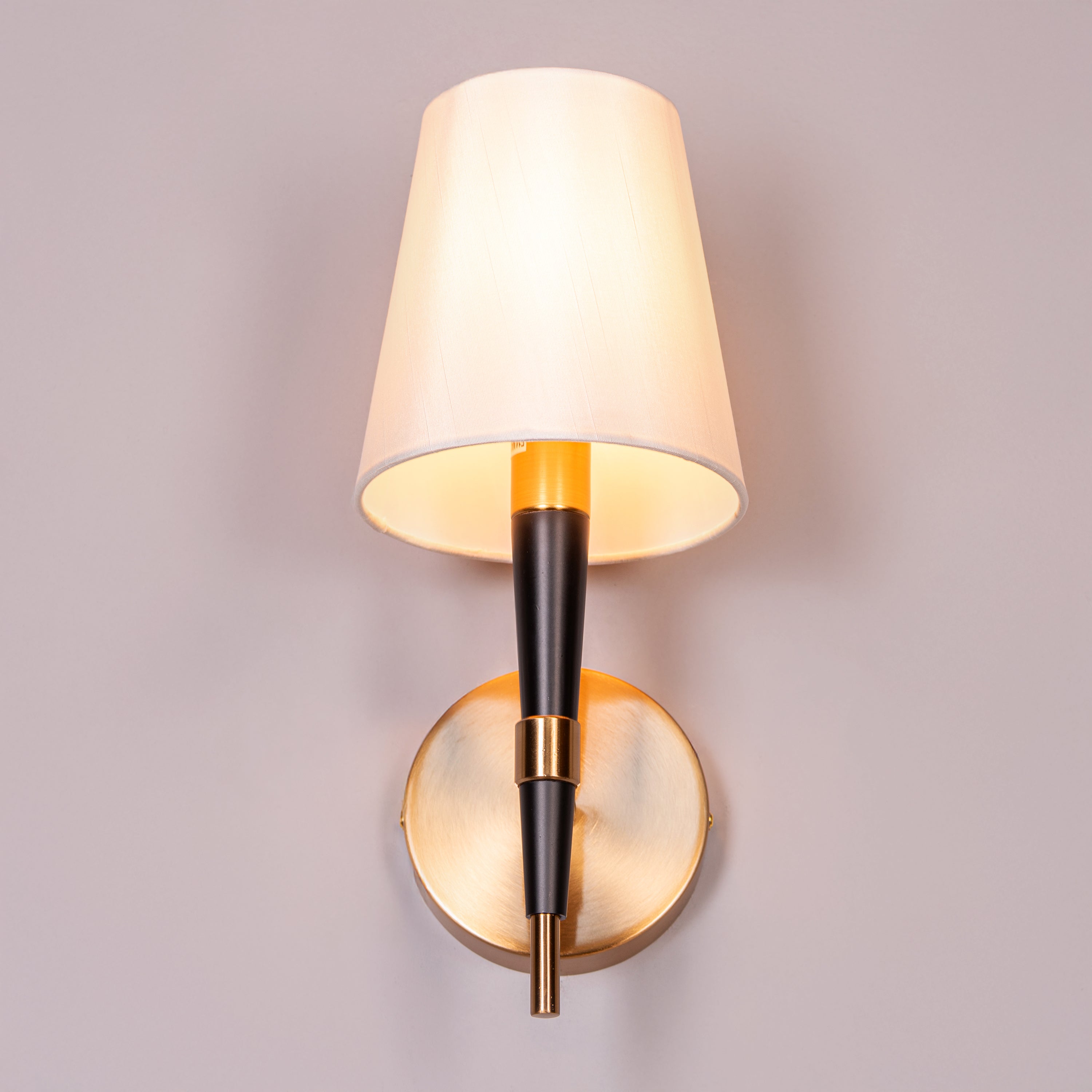 See The Unseen (Black, Gold) Fabric Wall Light