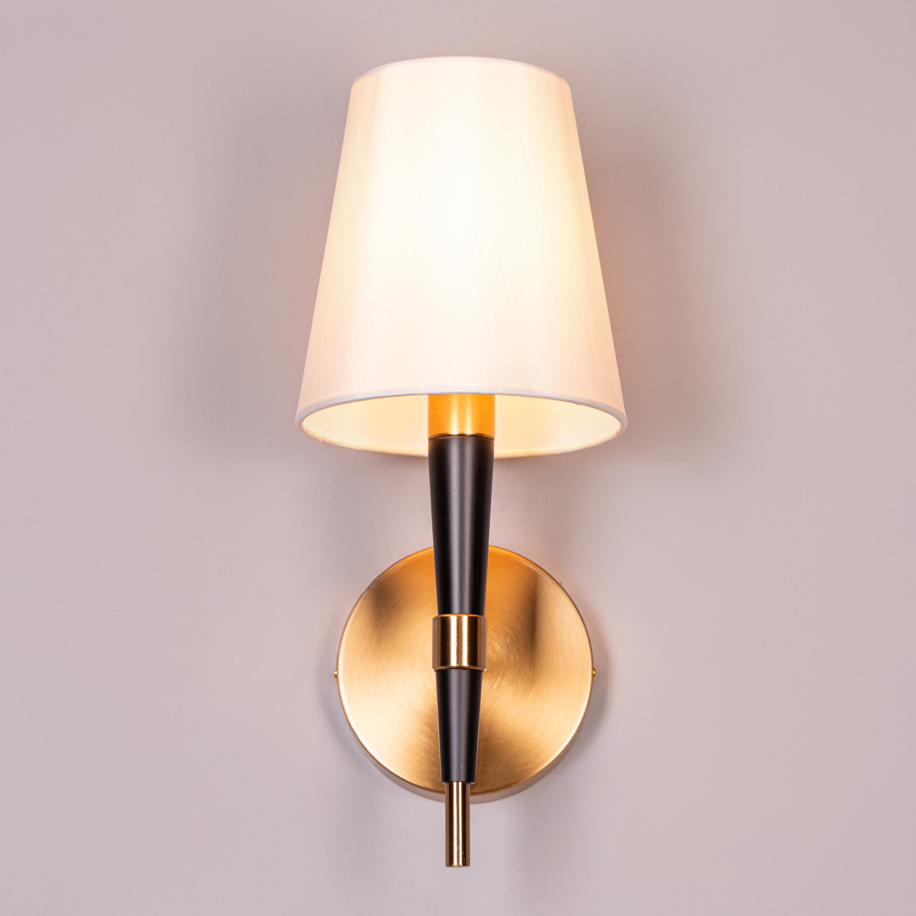 See The Unseen (Black, Gold) Fabric Wall Light