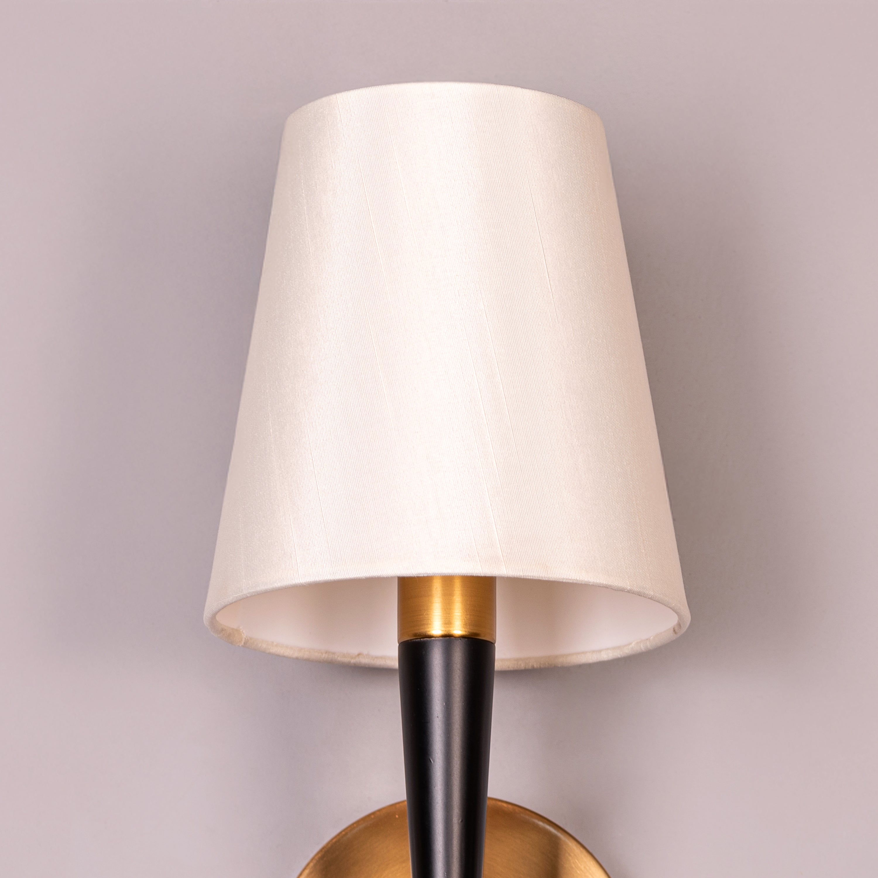 See The Unseen (Black, Gold) Fabric Wall Light