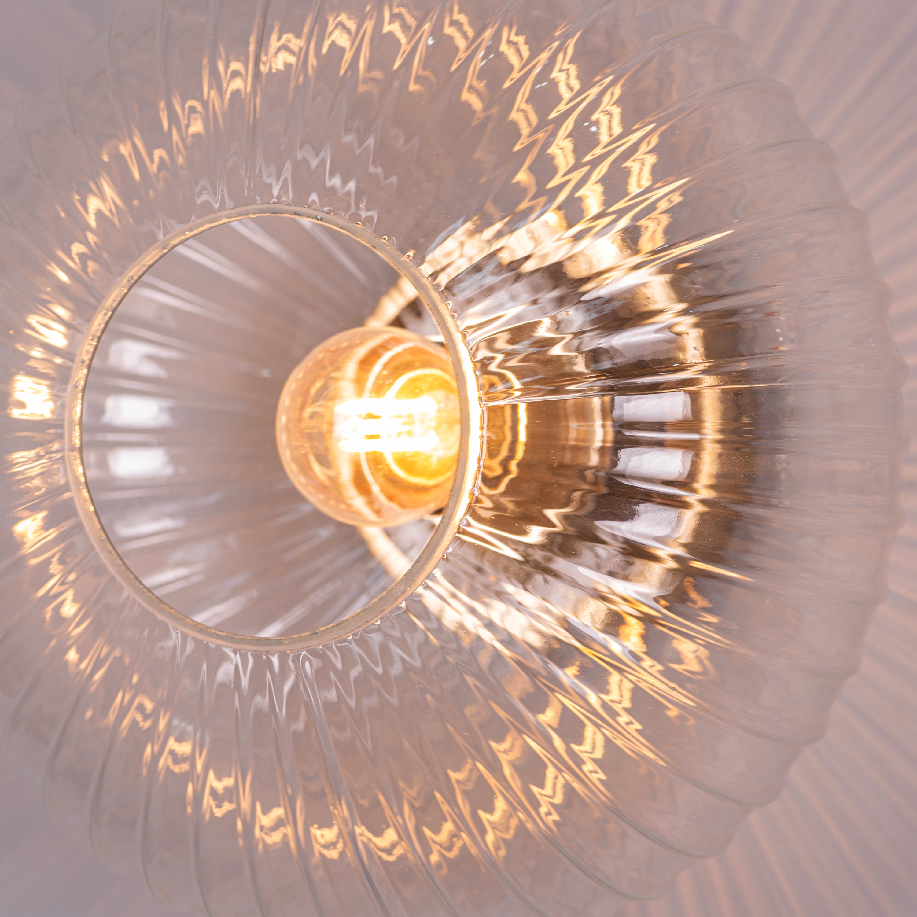 You Are My More (Gold) Large Textured Glass Wall Light