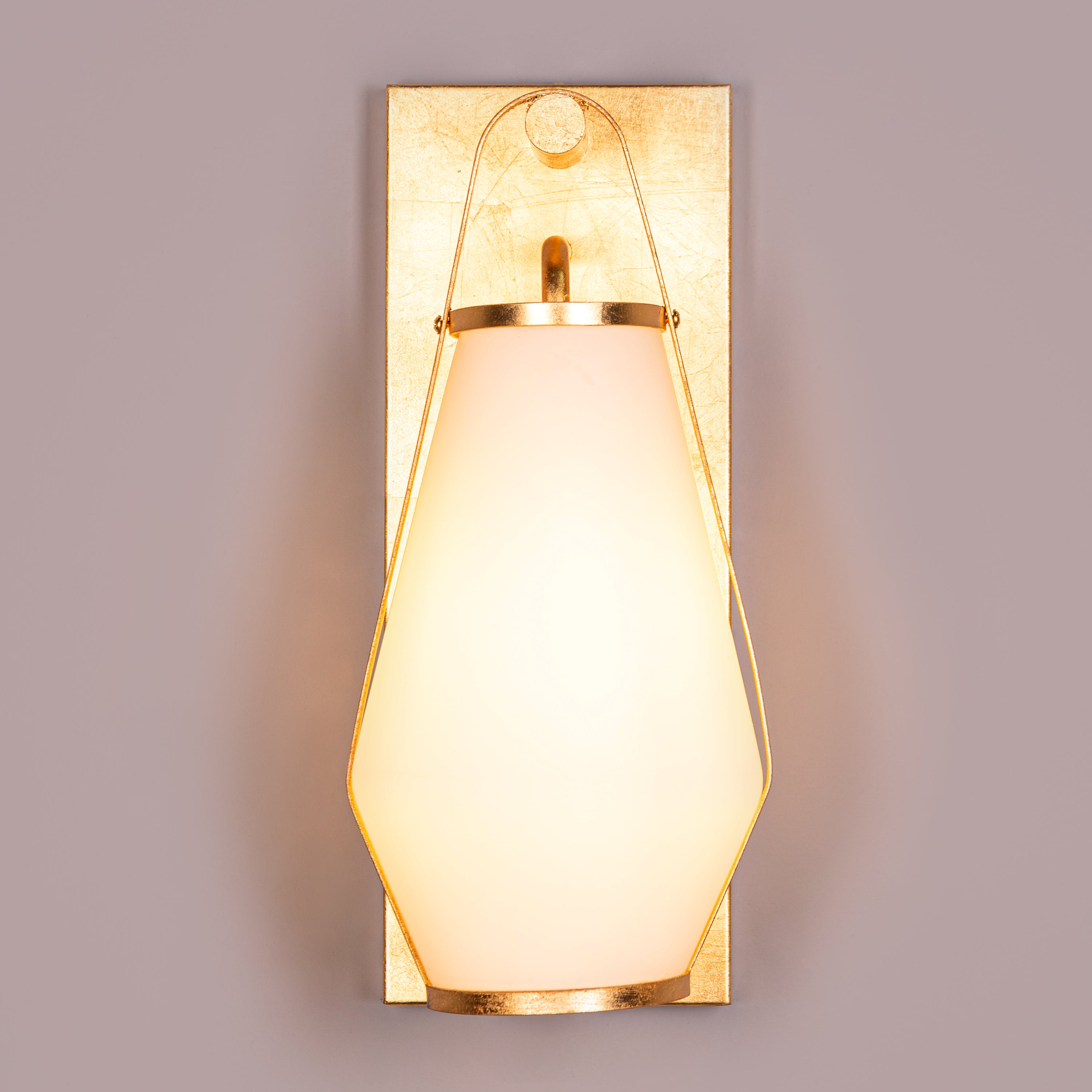 Egerton (Gold, White) Frosted Glass Wall Light