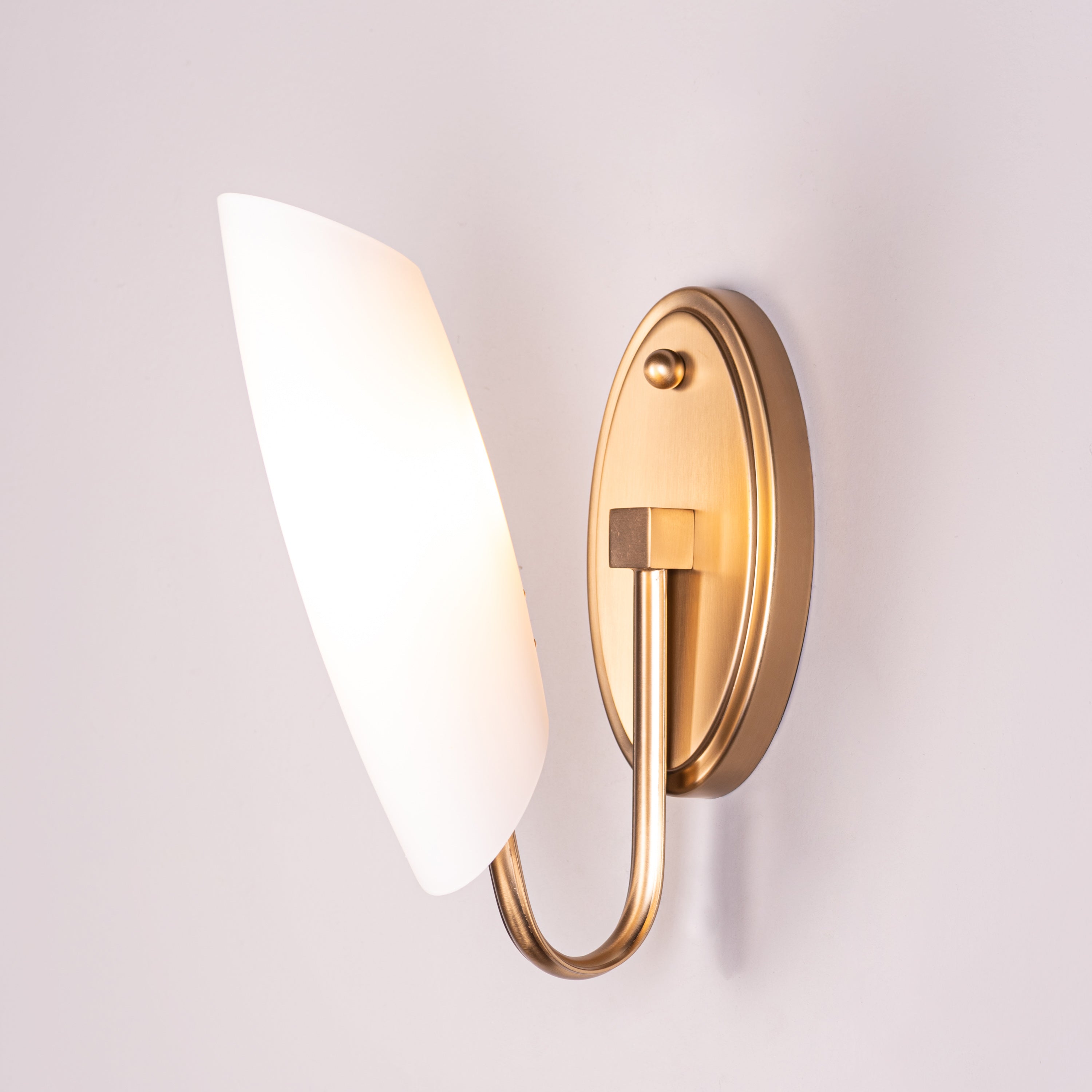 Silvana (Gold, White) Frosted Glass Wall Light