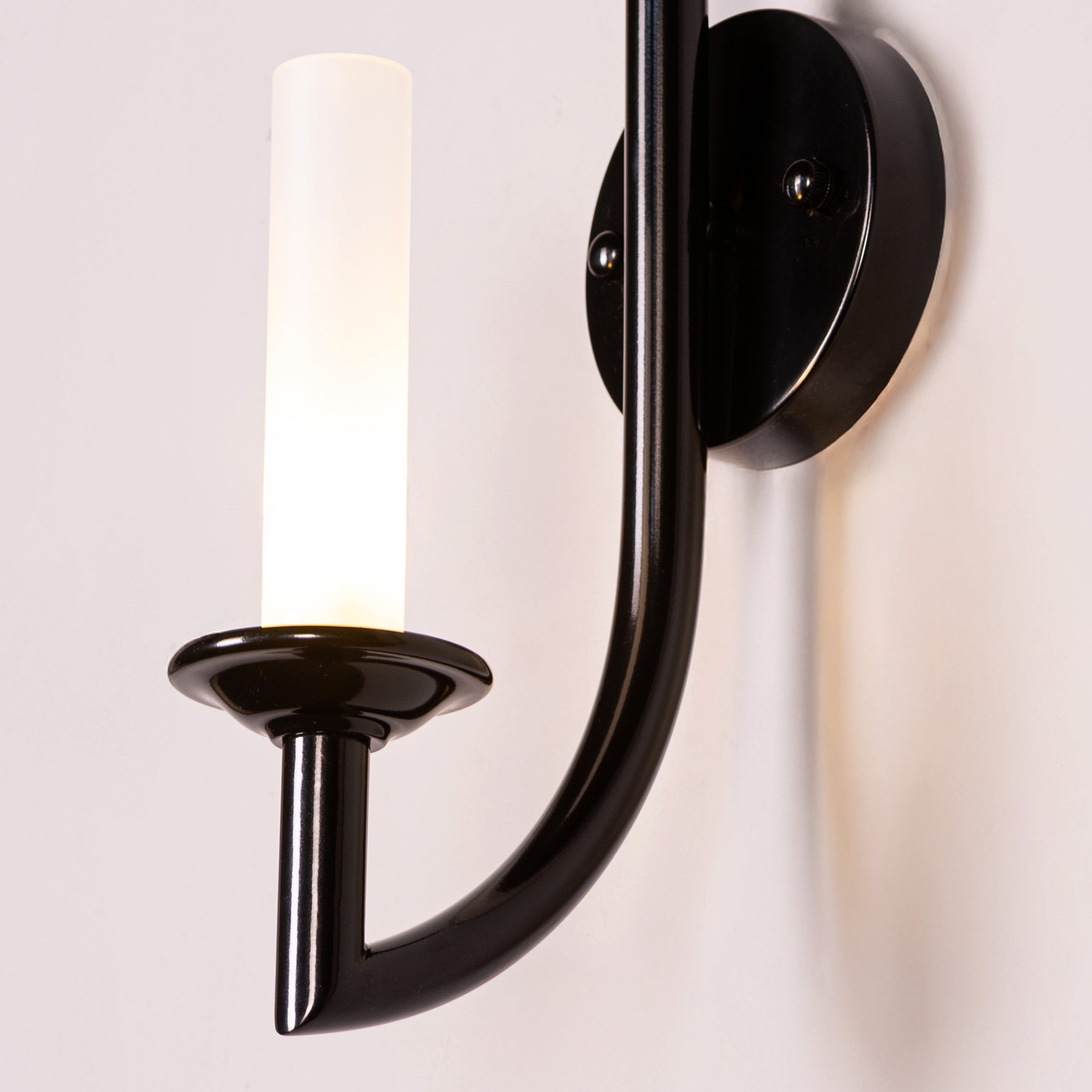 Forma (Black, White) Frosted Glass Wall Light