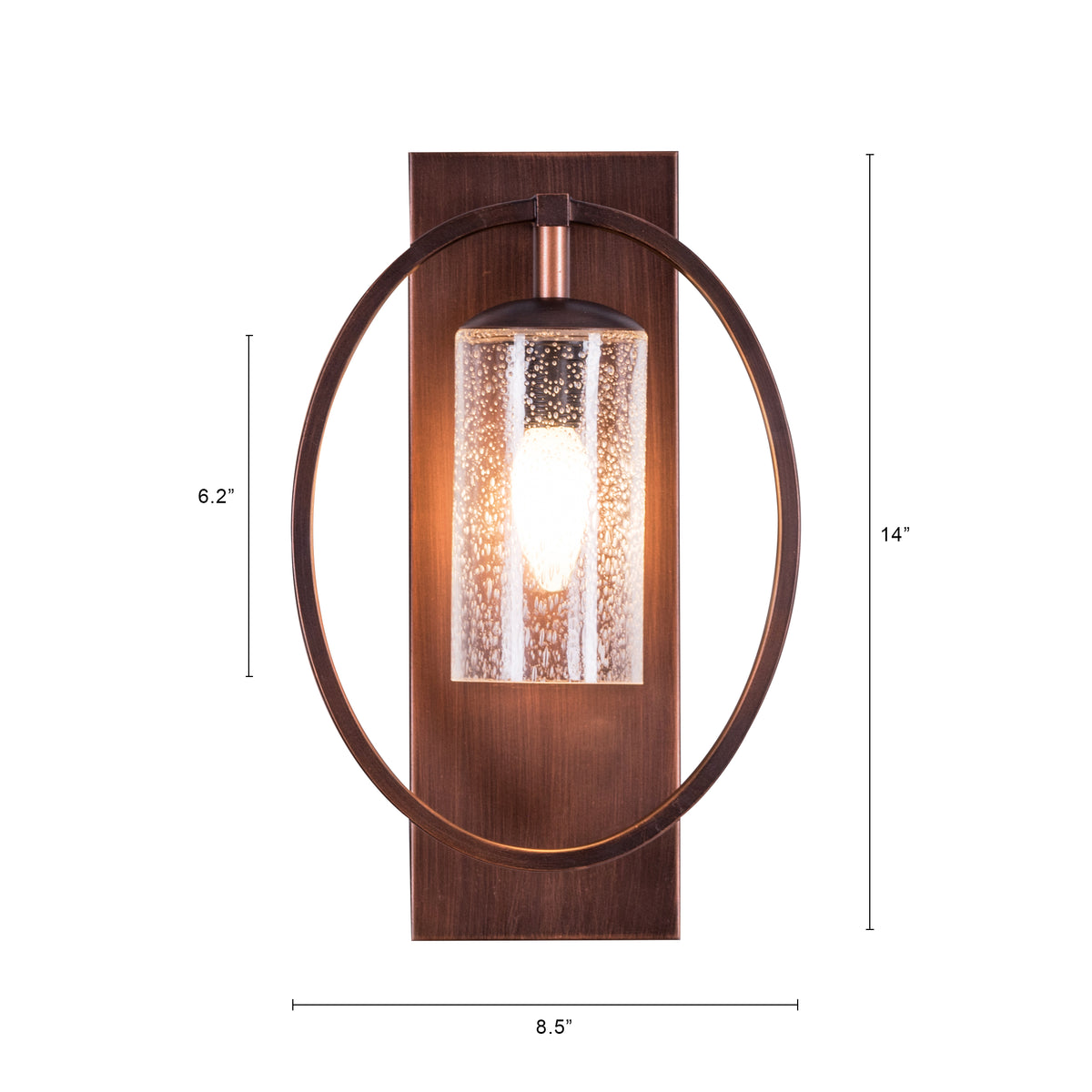 Play The Game (Coffee) Signature Clear Glass Wall Light