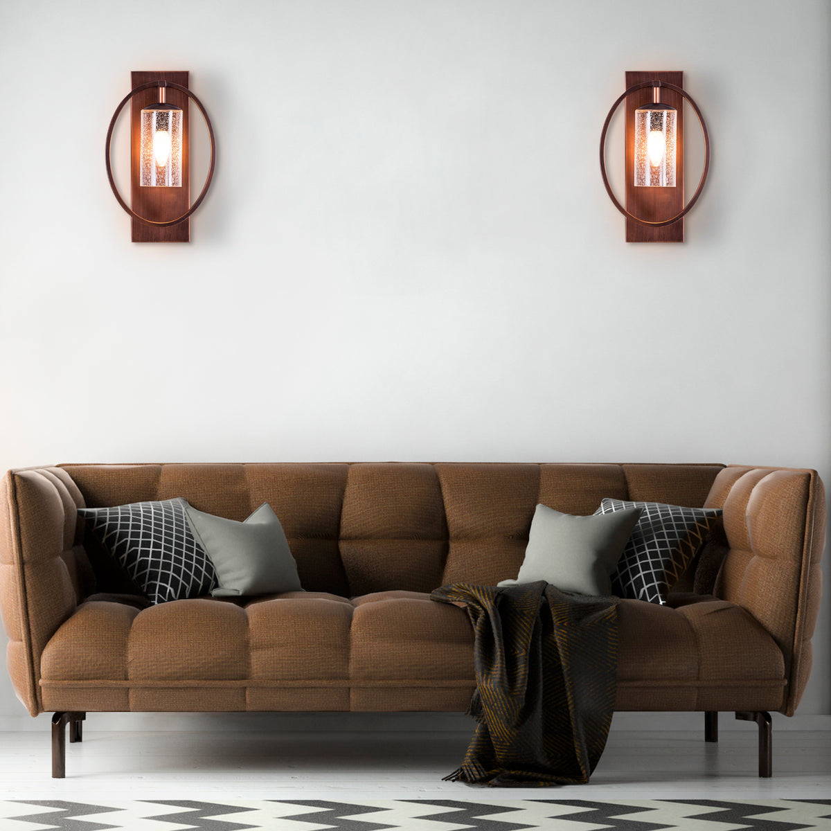 Play The Game (Coffee) Signature Clear Glass Wall Light