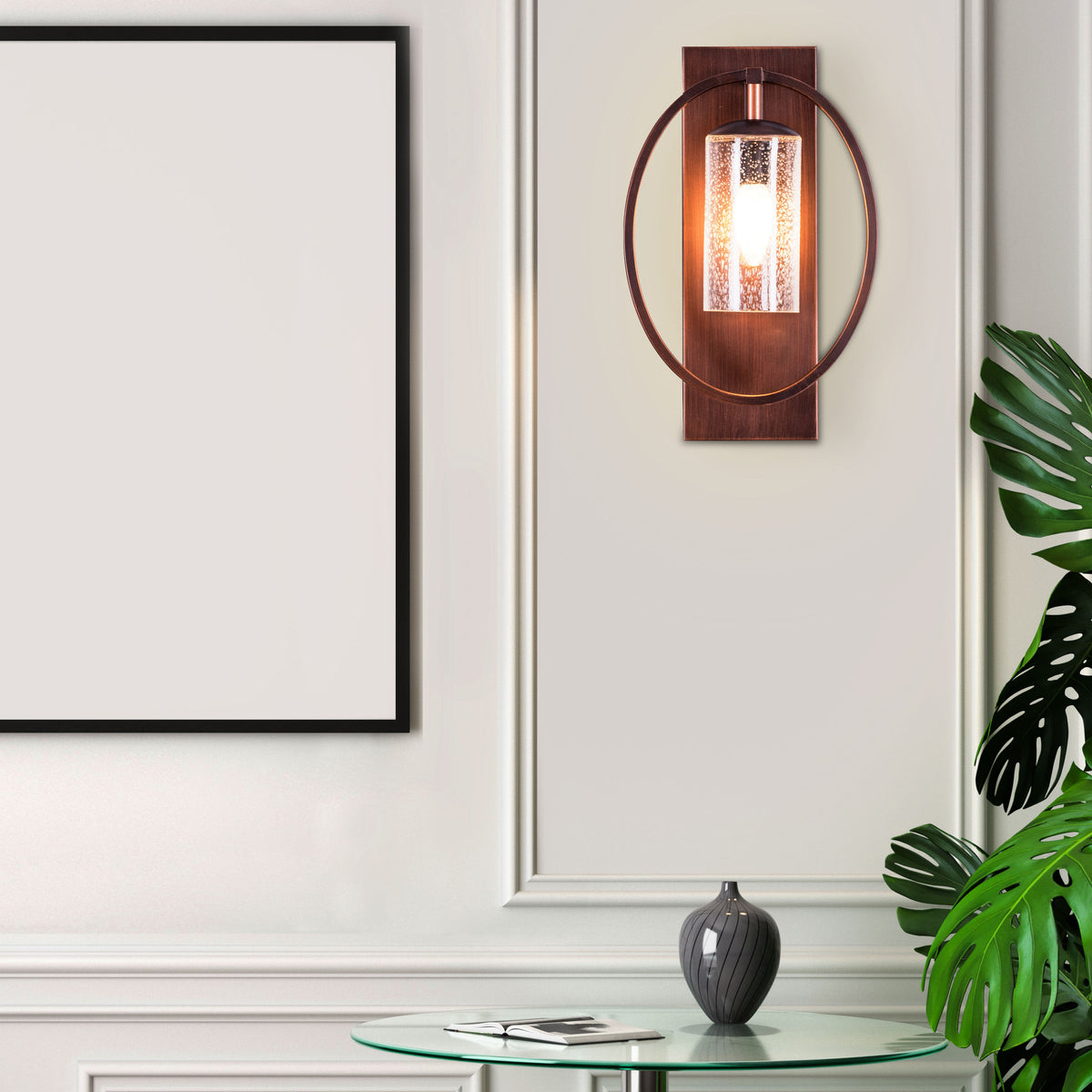 Play The Game (Coffee) Signature Clear Glass Wall Light