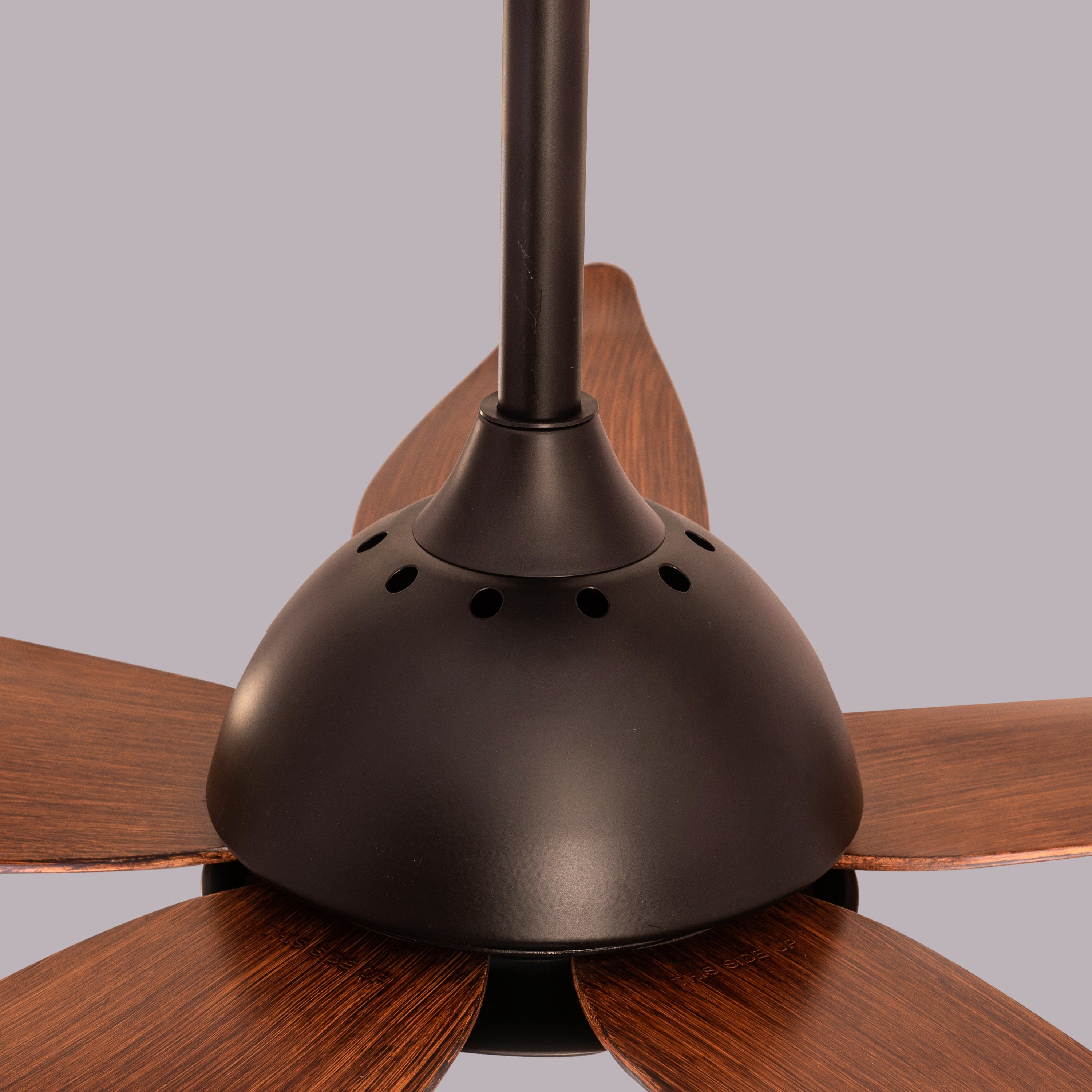 West Minister (122 cm Span, Matt Black Finish Metal Body, Teak Finish ABS Blades) Dimmable LED With Remote Control Ceiling Fan