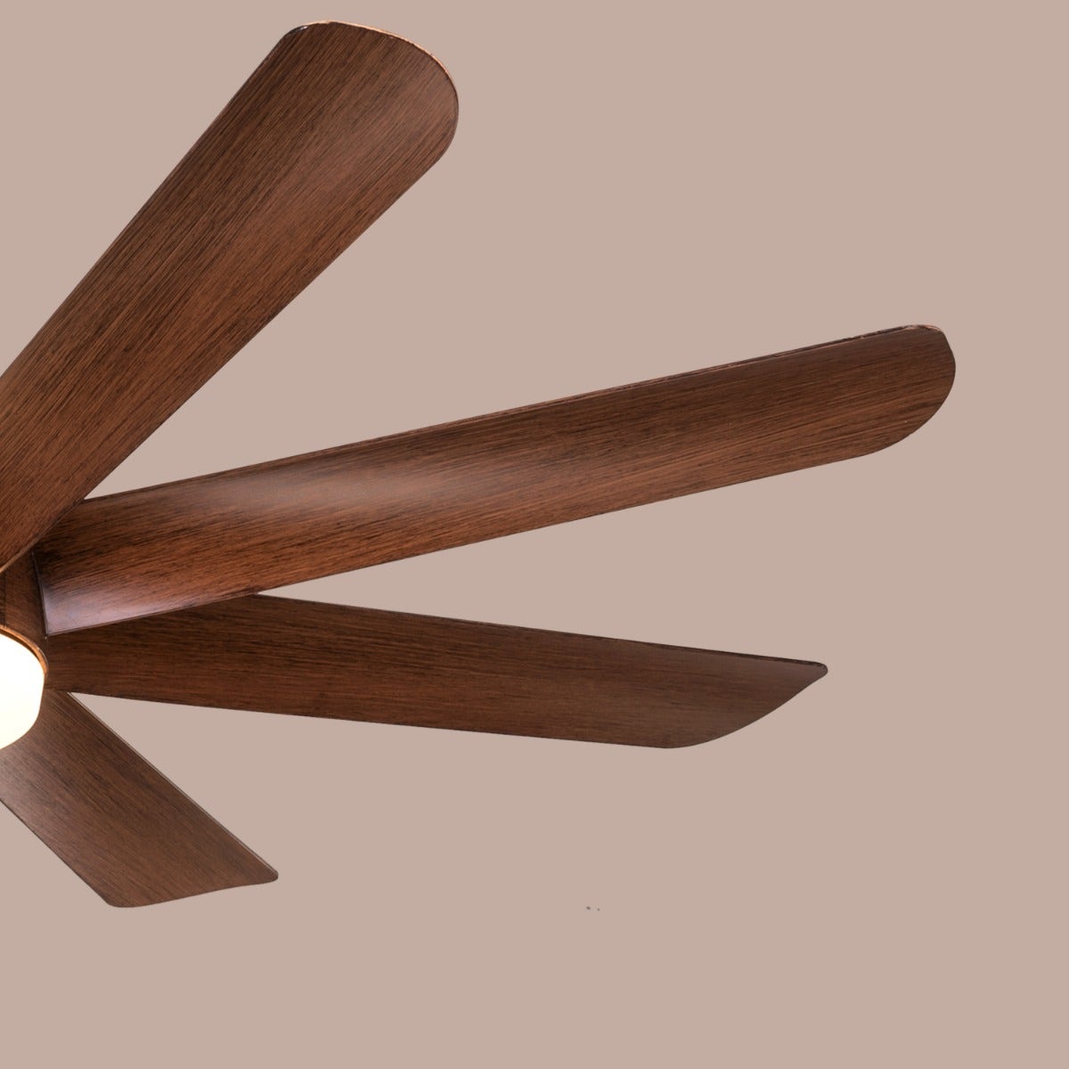 Chaos (155 cm Span, Wood Finish Metal Body, Teak Wood Finish ABS Blades) Dimmable LED With Remote Control Ceiling Fan