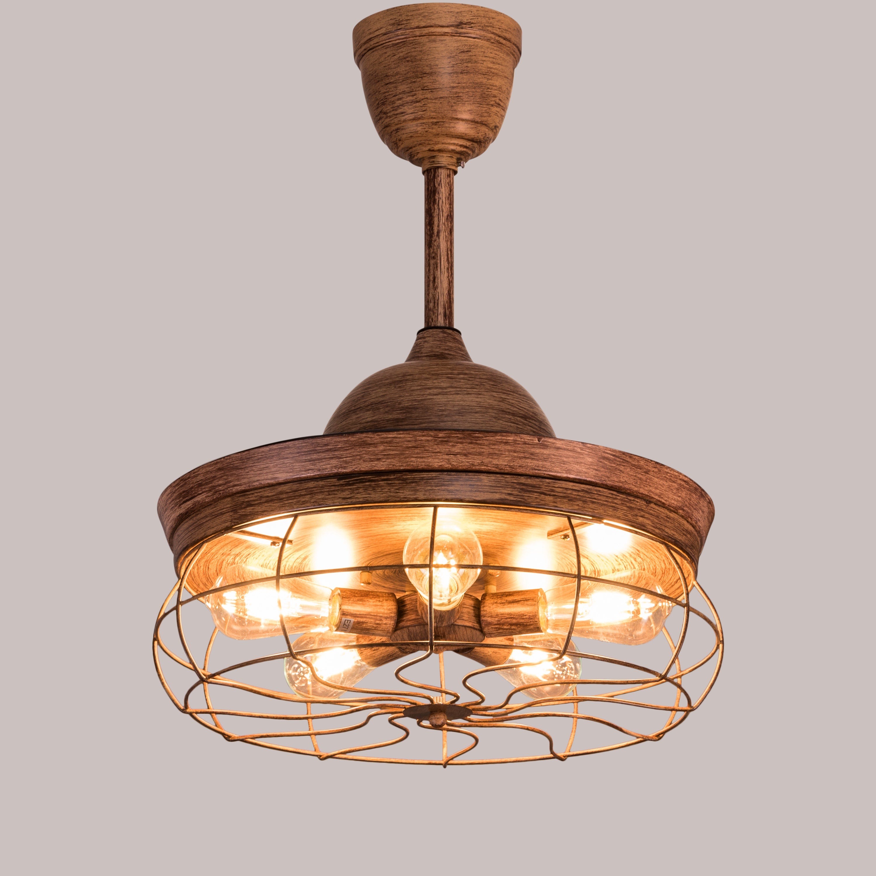 Sundowner (112 cm Span, Brown Finish Metal Body, Fan Blades In Translucent Brown Ceiling ABS Plastic) Ceiling Fan