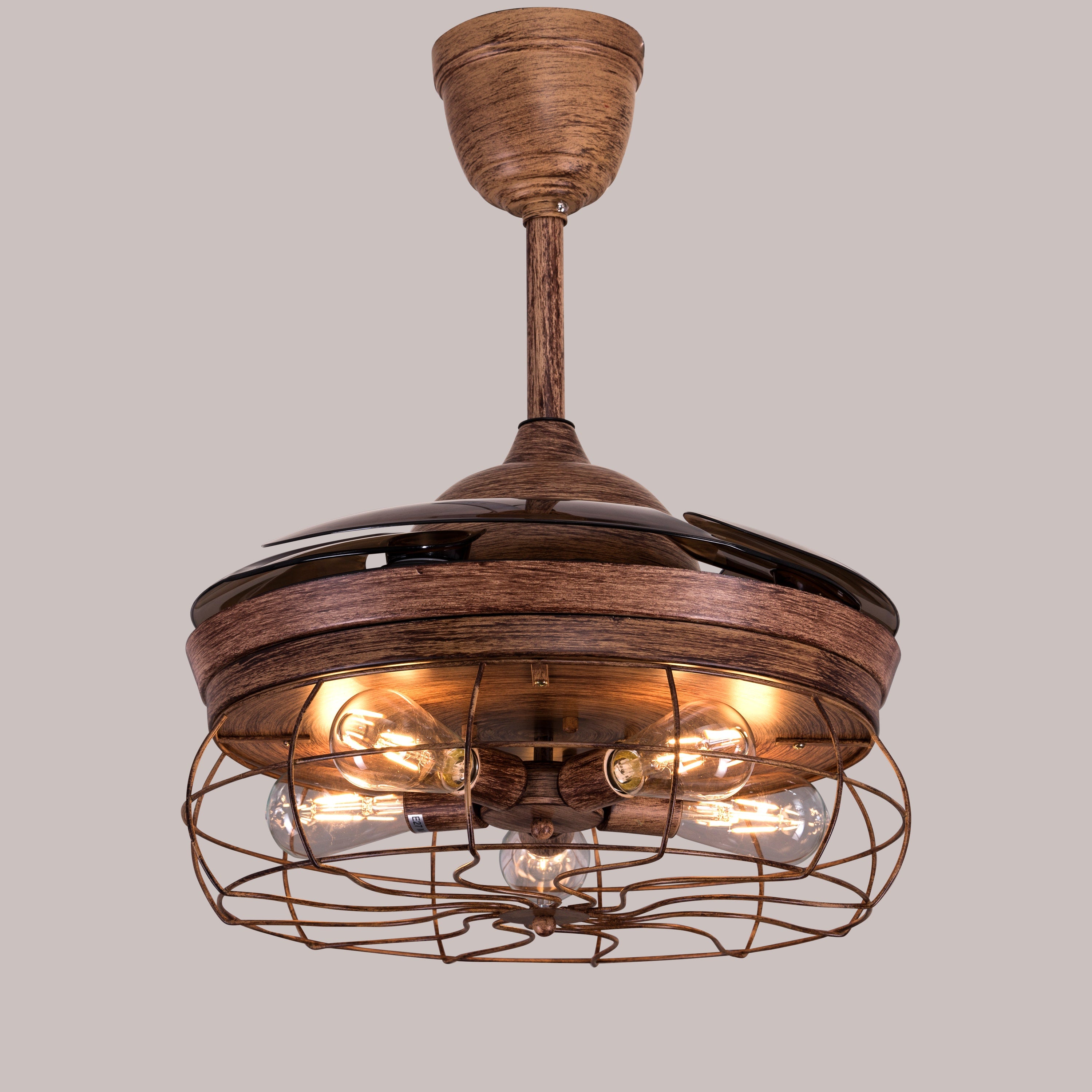 Sundowner (112 cm Span, Brown Finish Metal Body, Fan Blades In Translucent Brown Ceiling ABS Plastic) Ceiling Fan