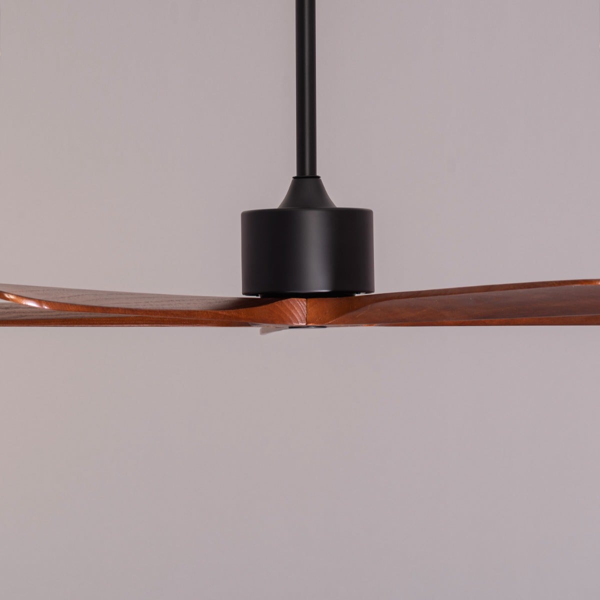 Bellagio (132 cm Span, Black Finish Metal Body, Teak Wood Finish Solid Wooden Blades) Ceiling Fan