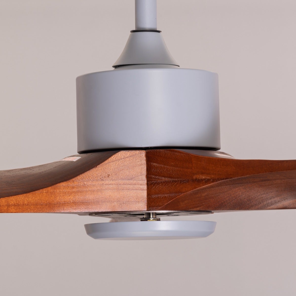 Tiburon (132 cm Span, Grey Finish Metal Body, Teakwood Finish Wooden Blades) Ceiling Fan