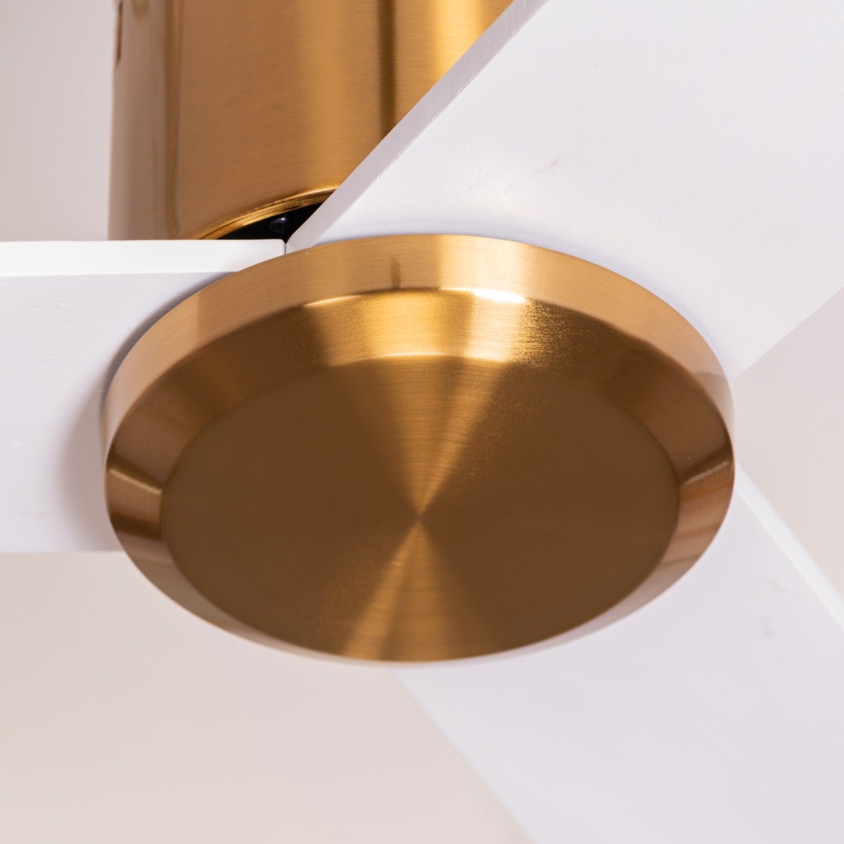 Monterey Bay (132 cm Span, Gold Finish Metal Body, White Finish Wooden Blades) Ceiling Fan