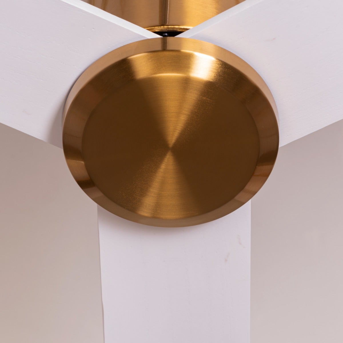 Monterey Bay (132 cm Span, Gold Finish Metal Body, White Finish Wooden Blades) Ceiling Fan