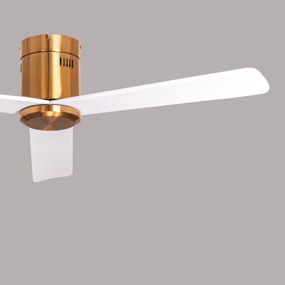 Monterey Bay (132 cm Span, Gold Finish Metal Body, White Finish Wooden Blades) Ceiling Fan