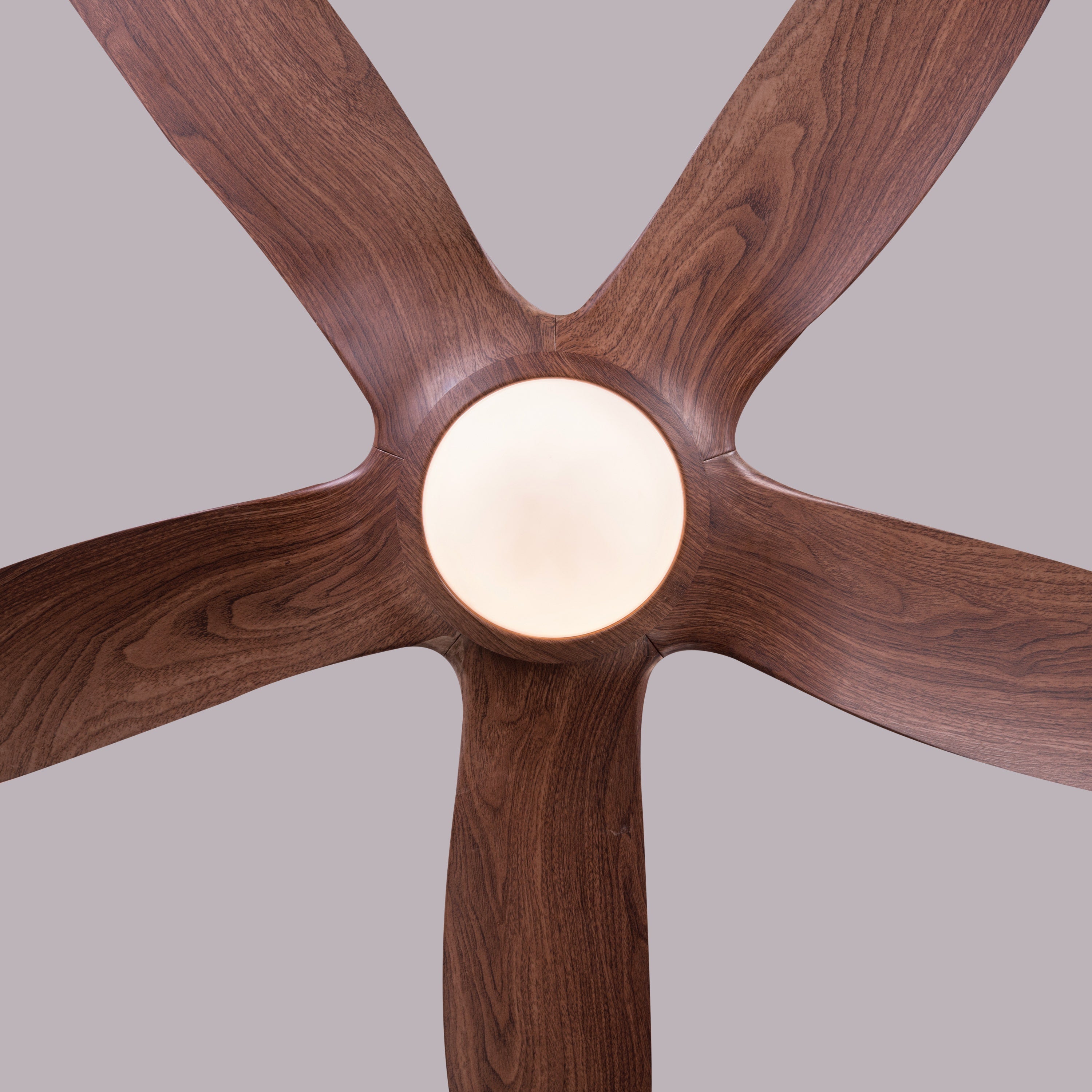Revisited (152 cm Span, Walnut Finish Metal Body, Walnut Finish ABS Blades) Dimmable LED With Remote Control Ceiling Fan