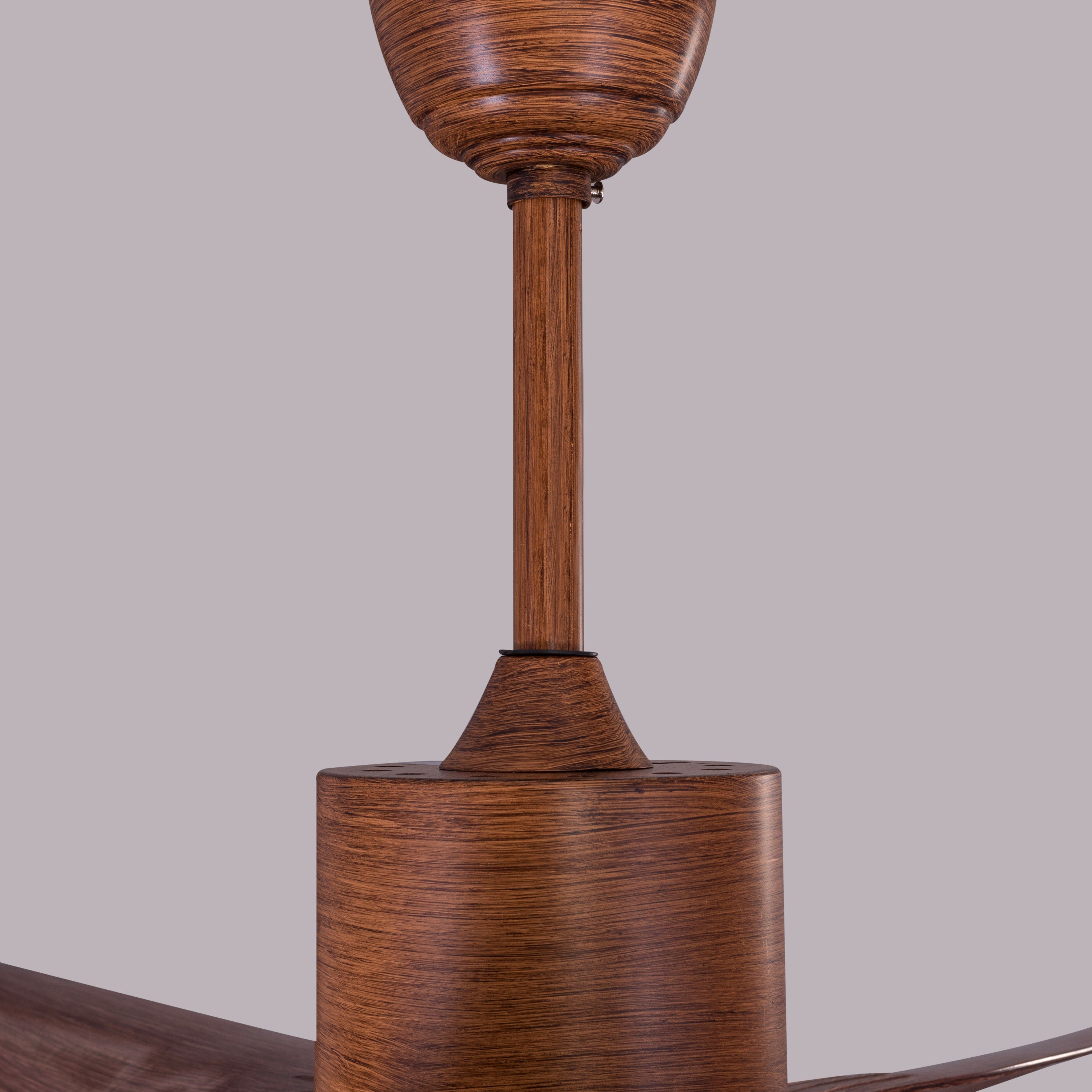 Monday Miracle (168 cm Span, Teak Finish Metal Body, Teak Finish ABS Blades) 3 Color LED With Remote Control Ceiling Fan