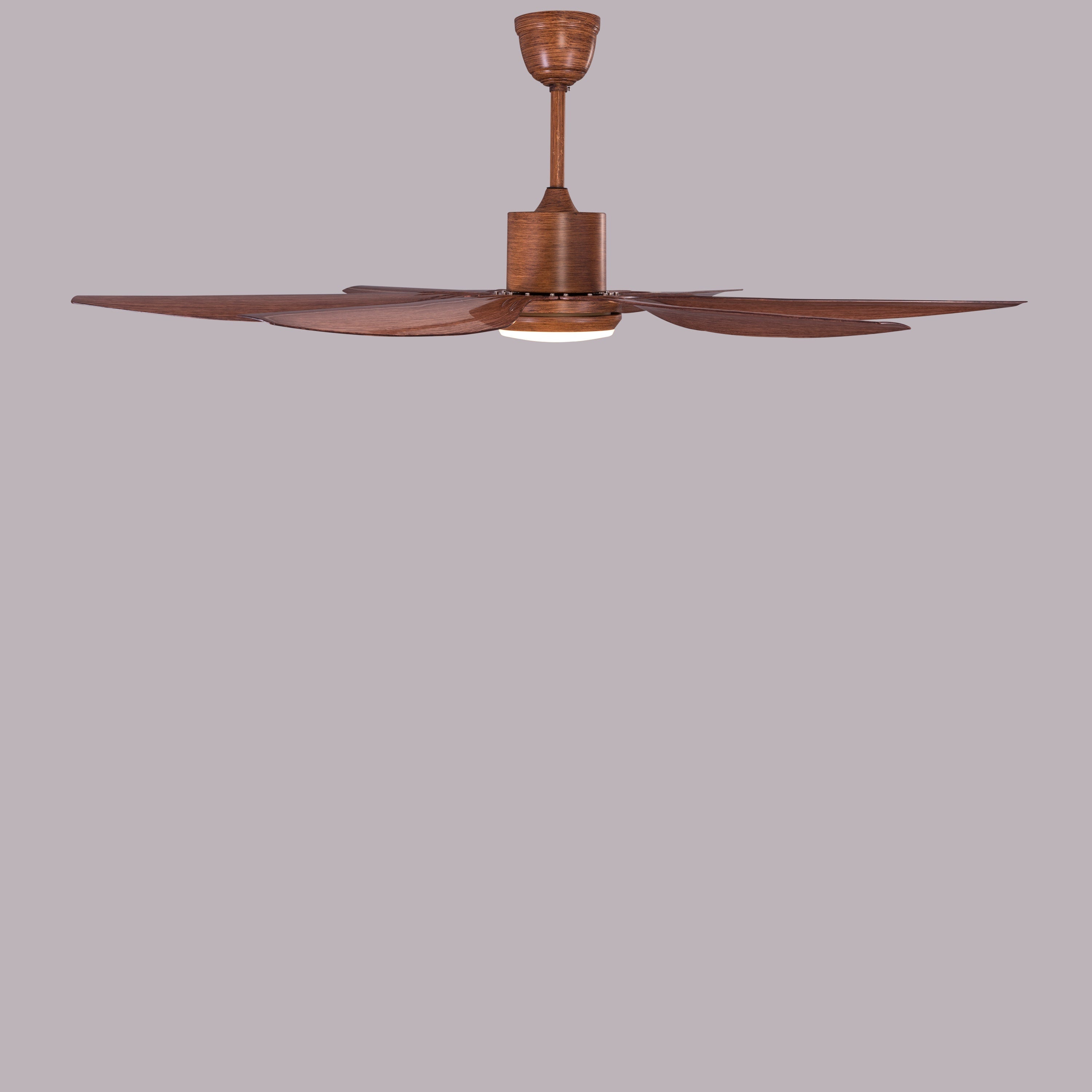 Monday Miracle (168 cm Span, Teak Finish Metal Body, Teak Finish ABS Blades) 3 Color LED With Remote Control Ceiling Fan