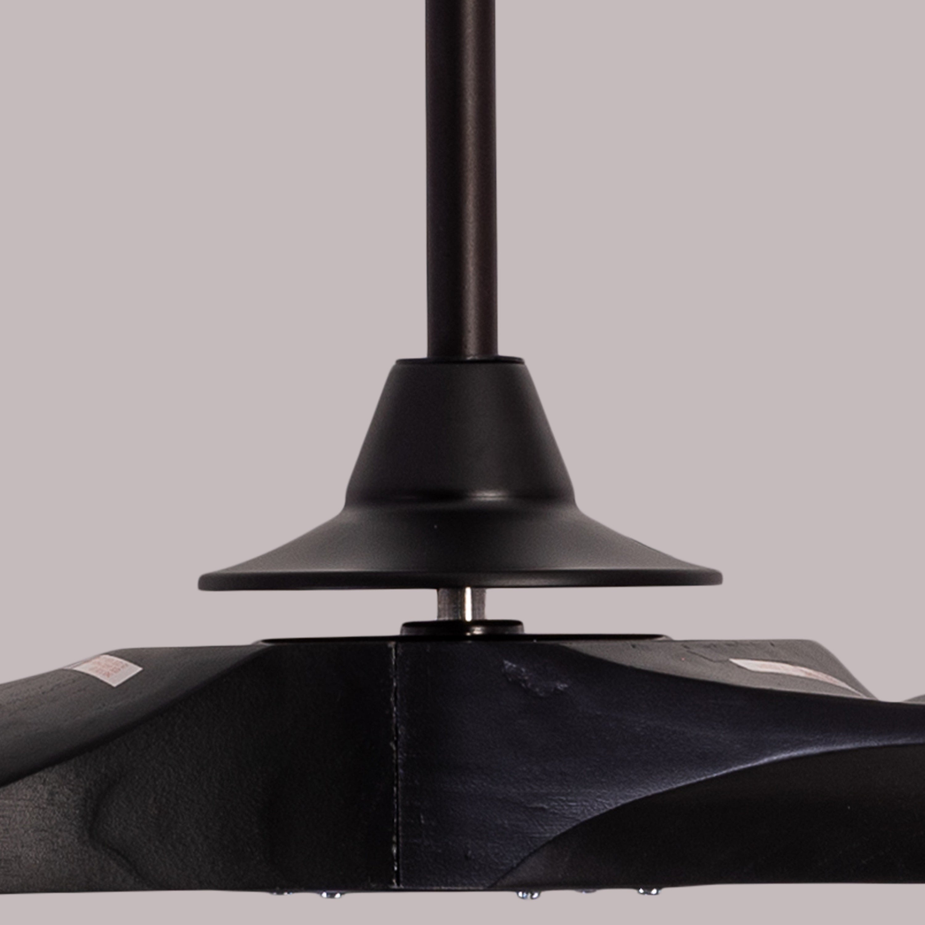 Devil's Advocate (132 cm Span, Black Metal Body, Black Finish Solid Wood) Designer Ceiling Fan