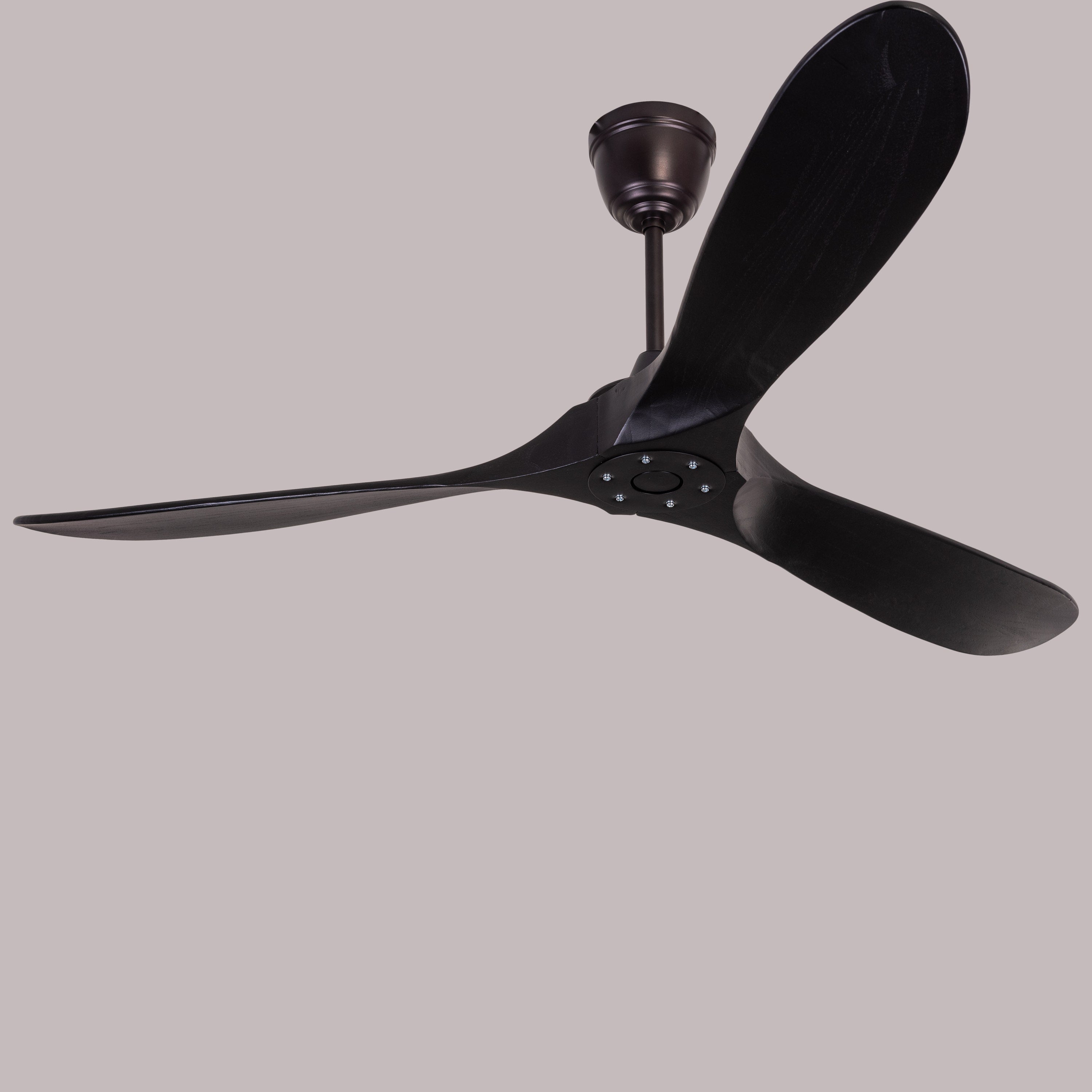Devil's Advocate (132 cm Span, Black Metal Body, Black Finish Solid Wood) Designer Ceiling Fan