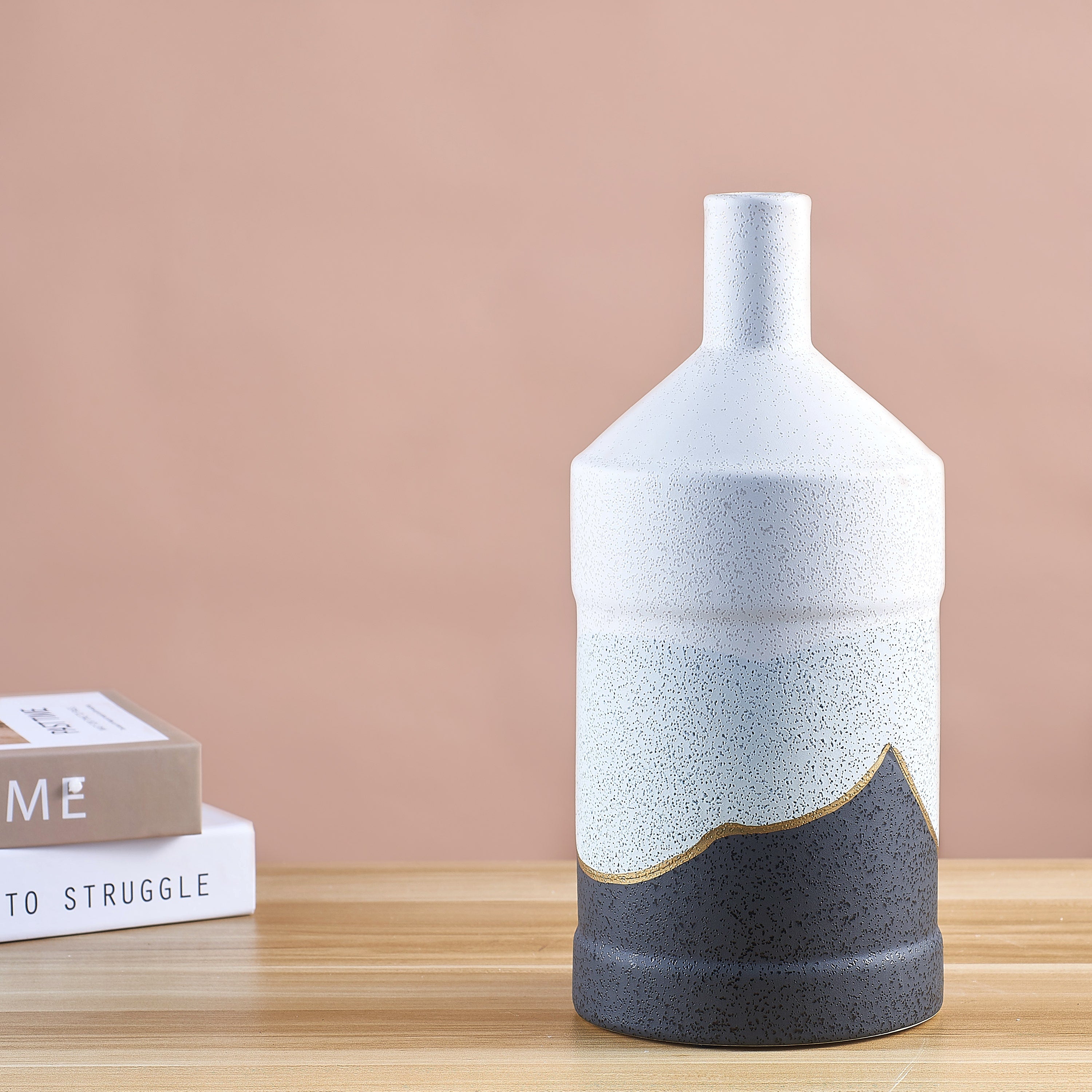 Bottled Up, Large (Large, White/Black) Ceramic