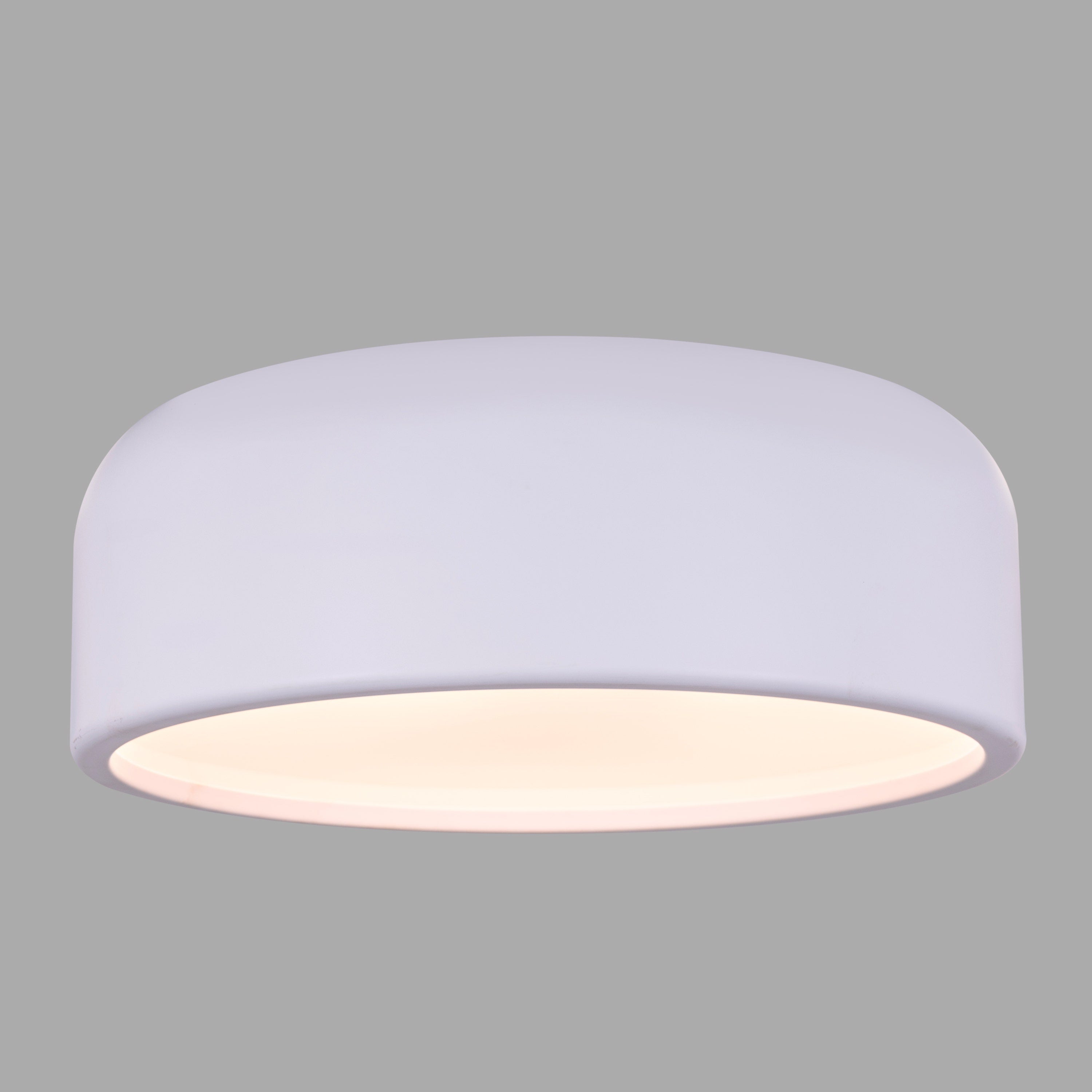 Artistic (14", White, Smart LED) Ceiling Light (3 Smart LED Bulbs Included)