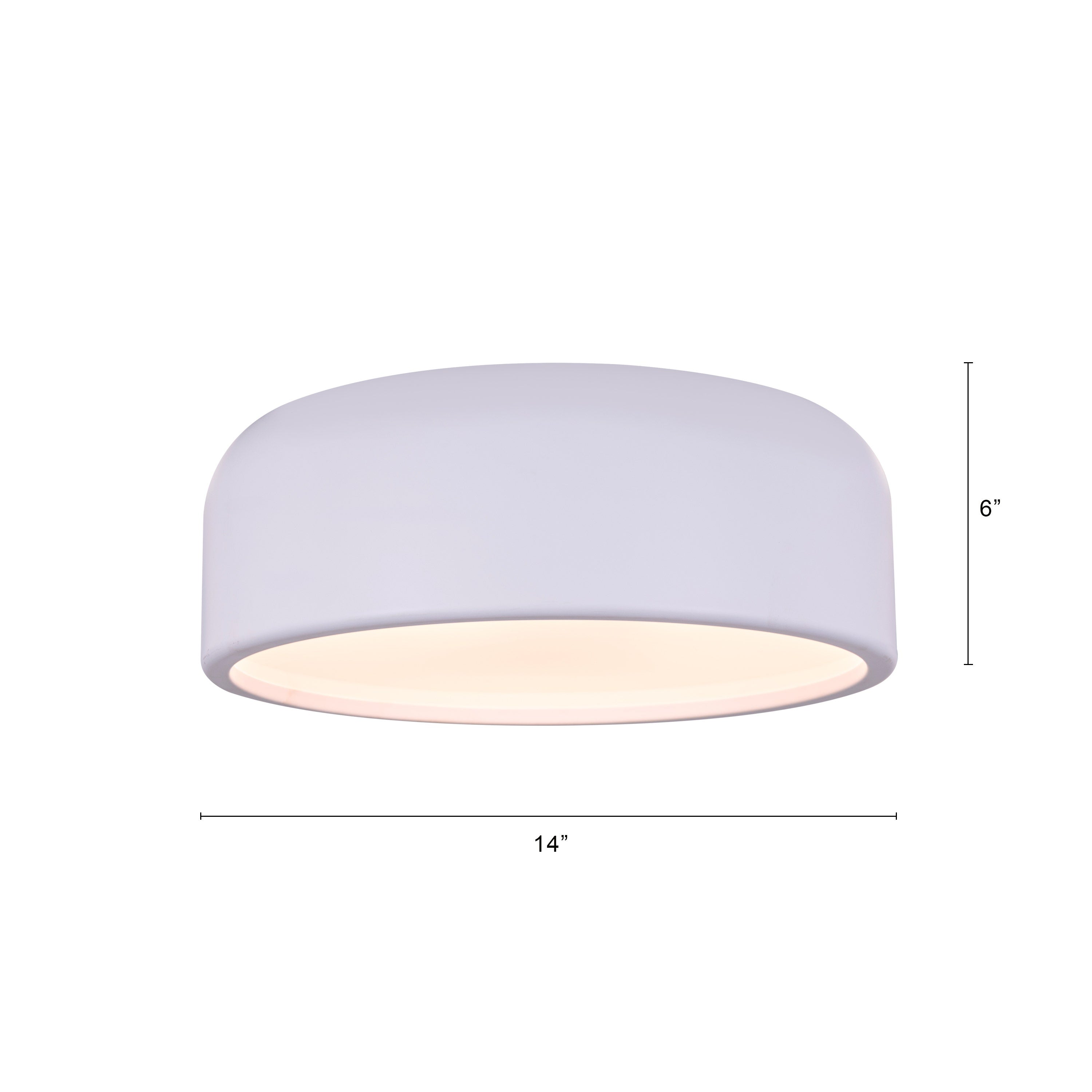 Artistic (14", White) Ceiling Light