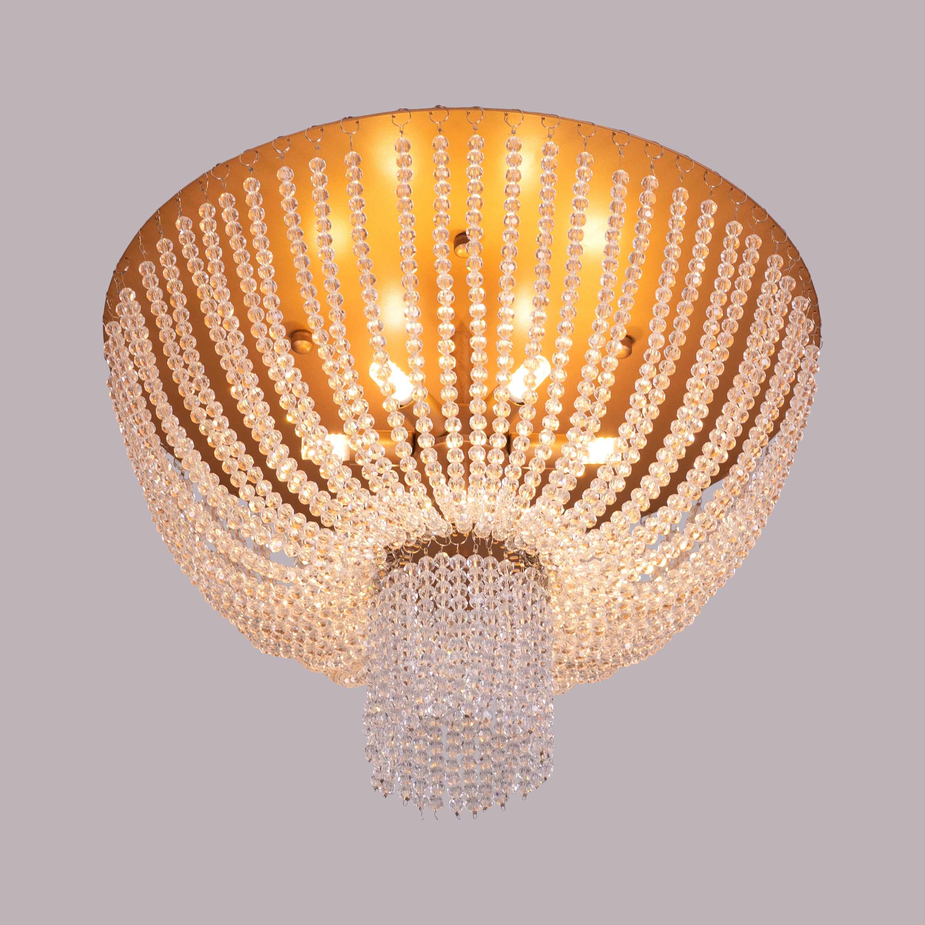 Warm Embrace (Gold) Crystal Ceiling Light